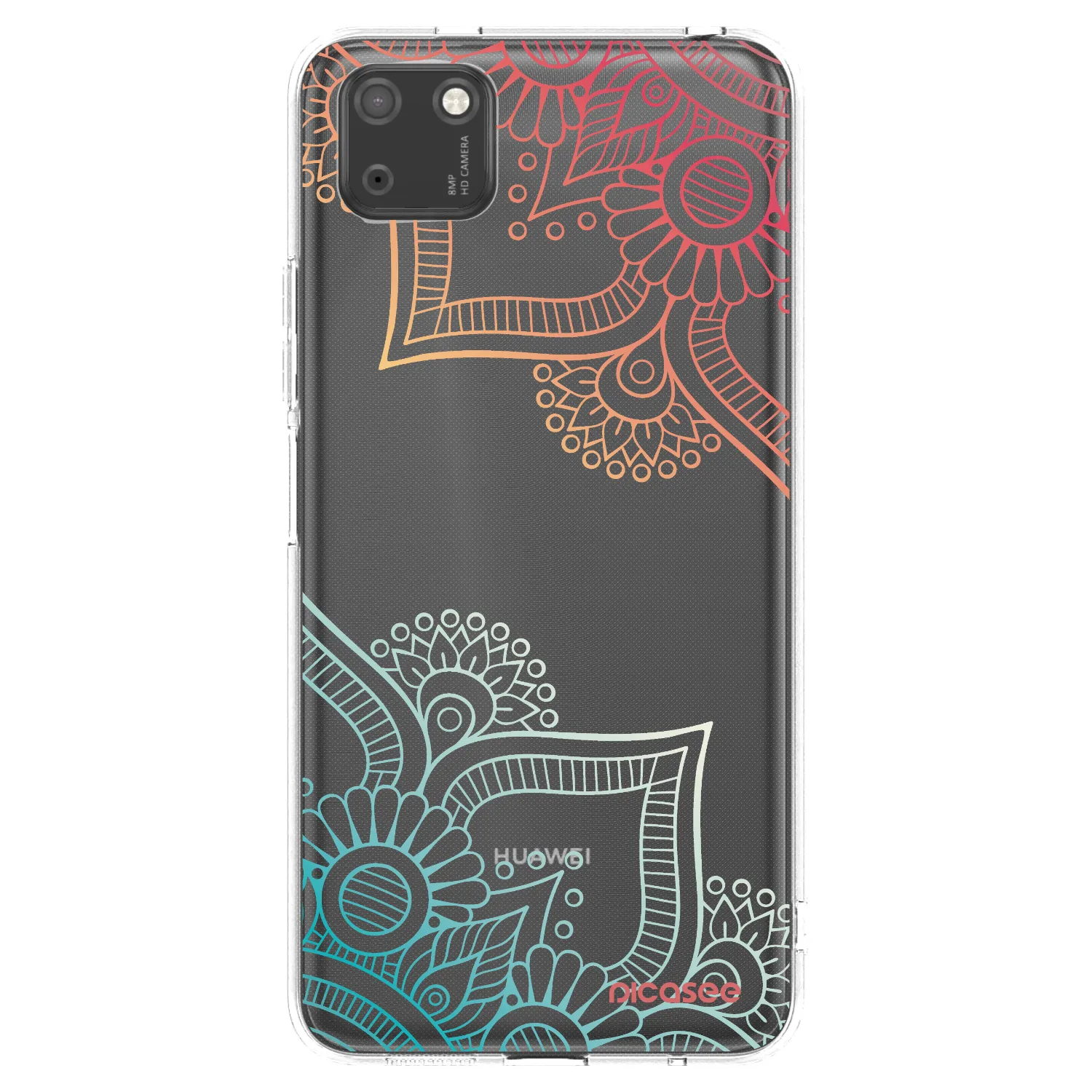 Picasee silikonski prozorni ovitek za Huawei Y5P - Flowers pattern