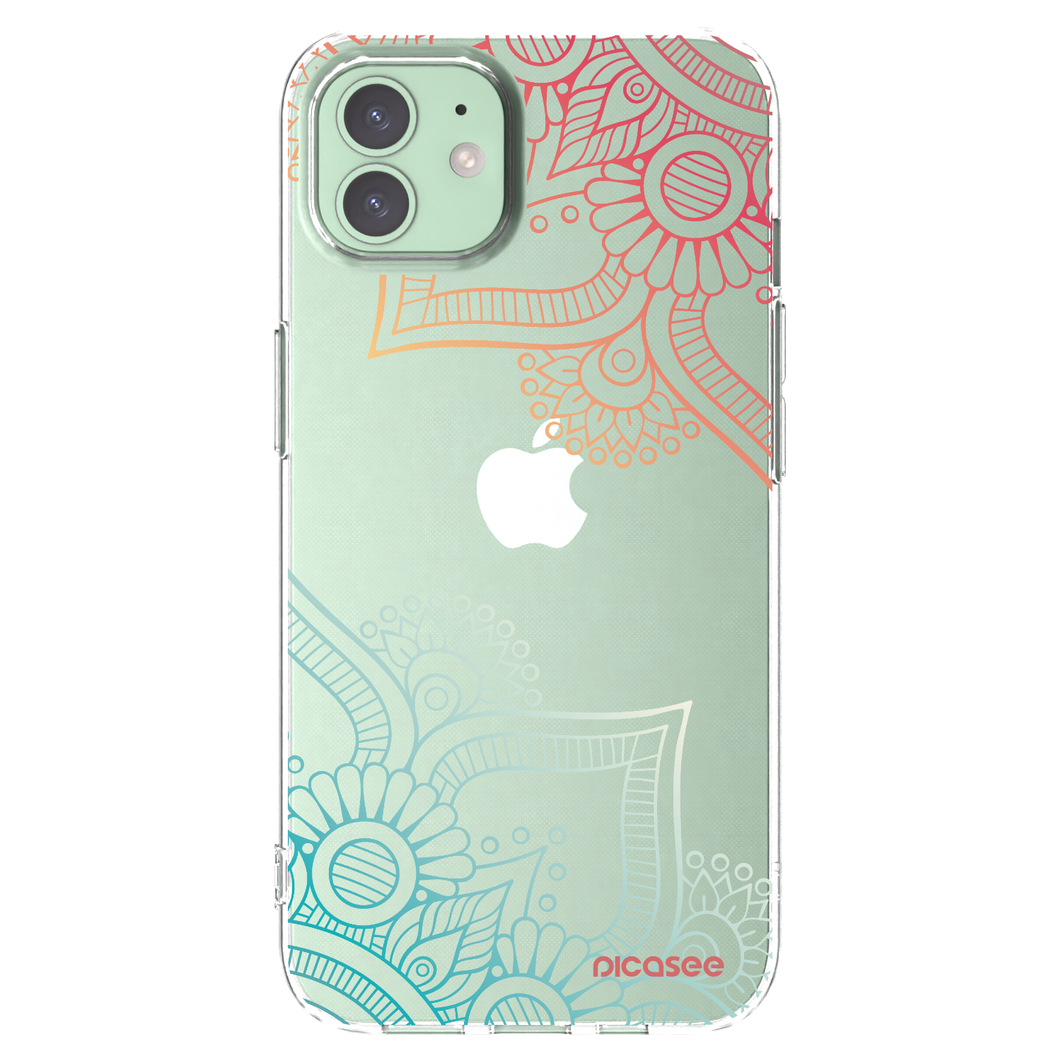Picasee silikonski prozorni ovitek za Apple iPhone 12 Pro - Flowers pattern