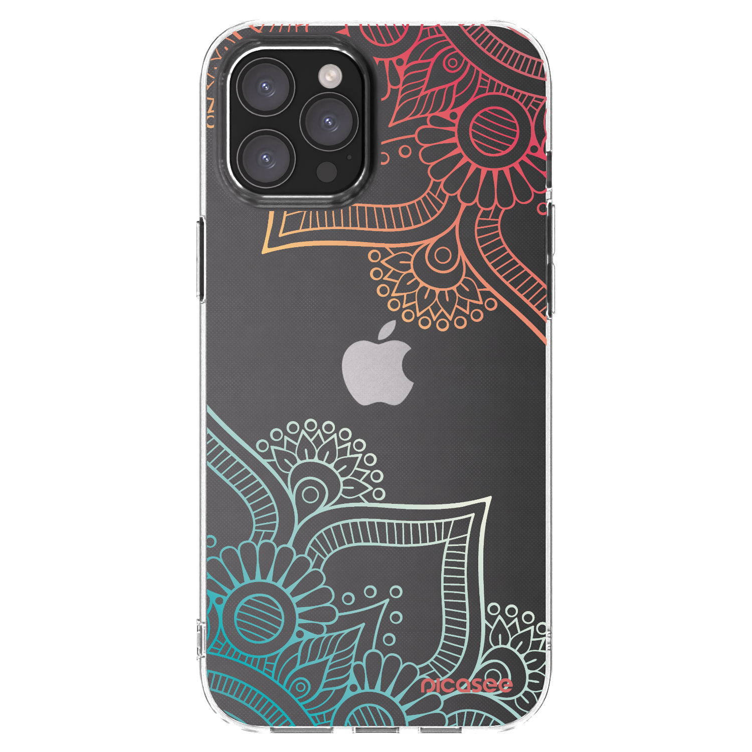 Picasee silikonski prozorni ovitek za Apple iPhone 12 Pro Max - Flowers pattern