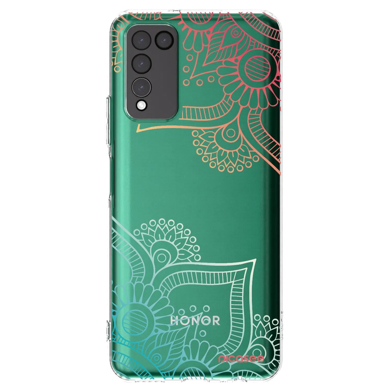 Picasee silikonski prozorni ovitek za Honor 10X Lite - Flowers pattern