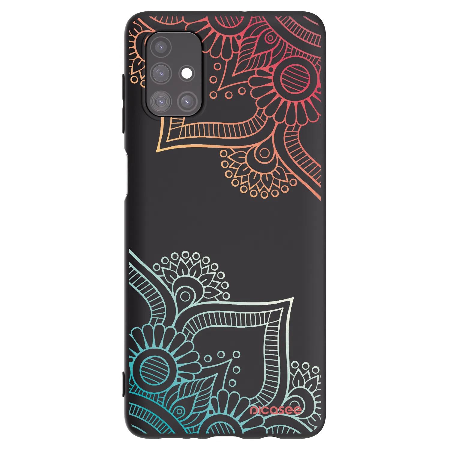 Picasee silikonski črni ovitek za Samsung Galaxy M51 M515F - Flowers pattern