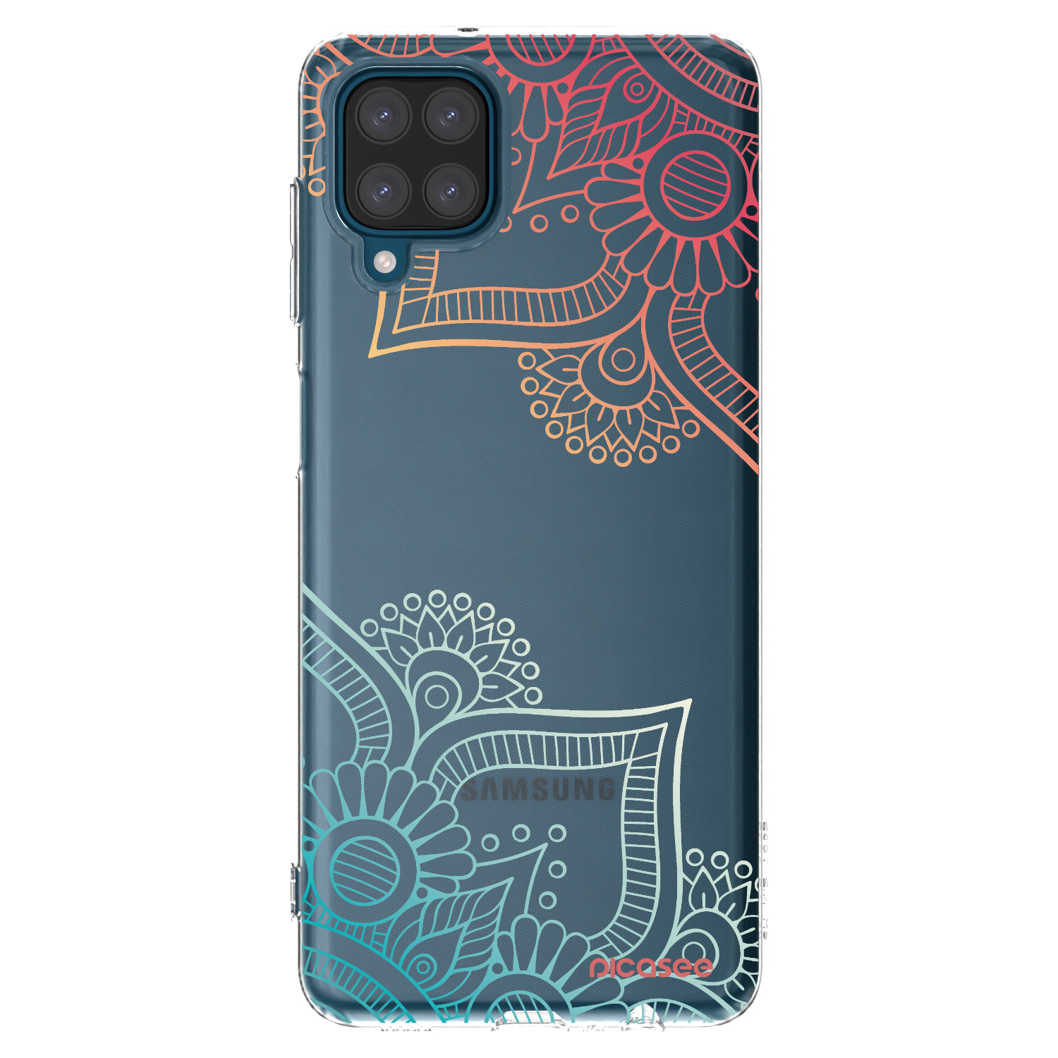 Picasee silikonski prozorni ovitek za Samsung Galaxy A12 A125F - Flowers pattern
