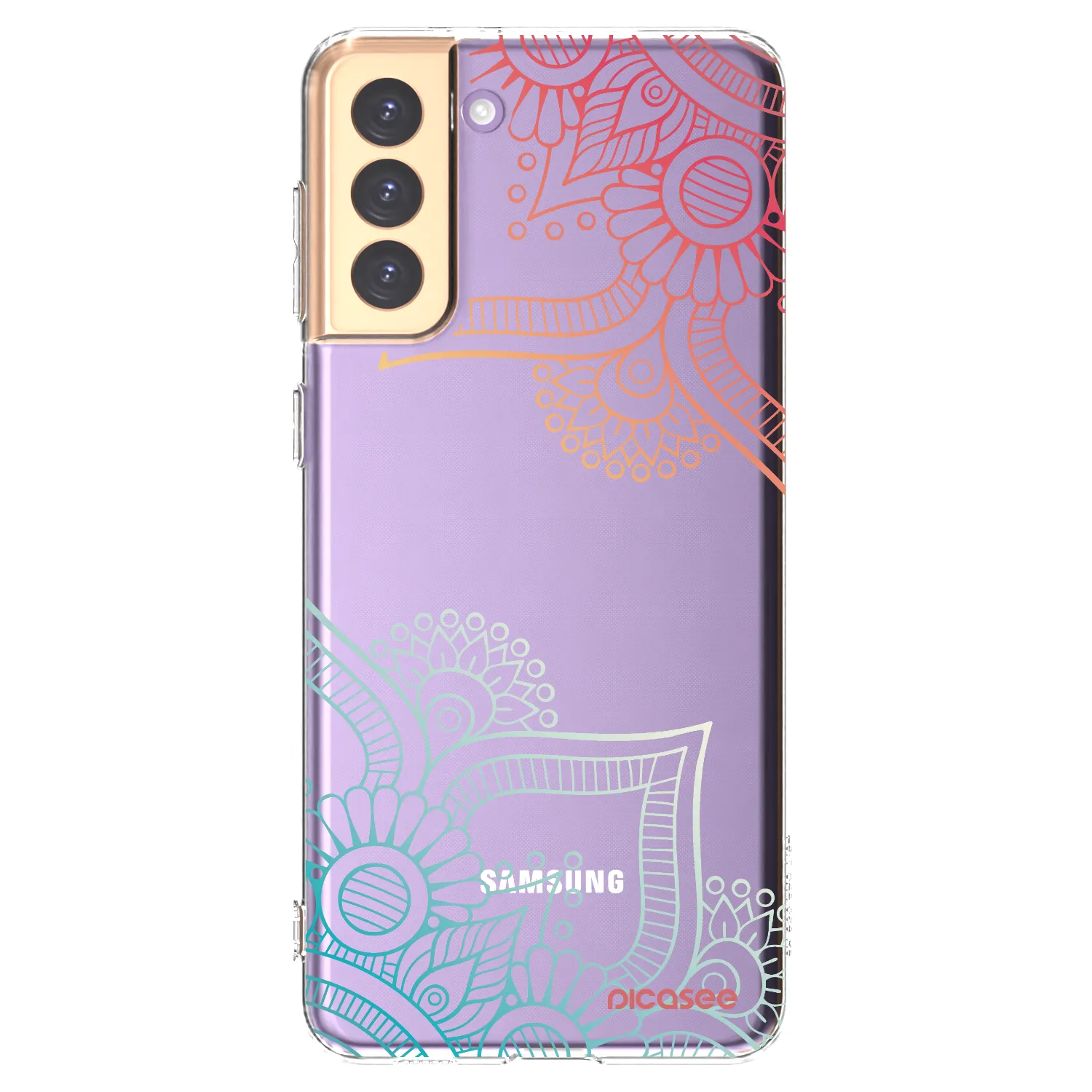 Picasee silikonski prozorni ovitek za Samsung Galaxy S21+ 5G G996F - Flowers pattern