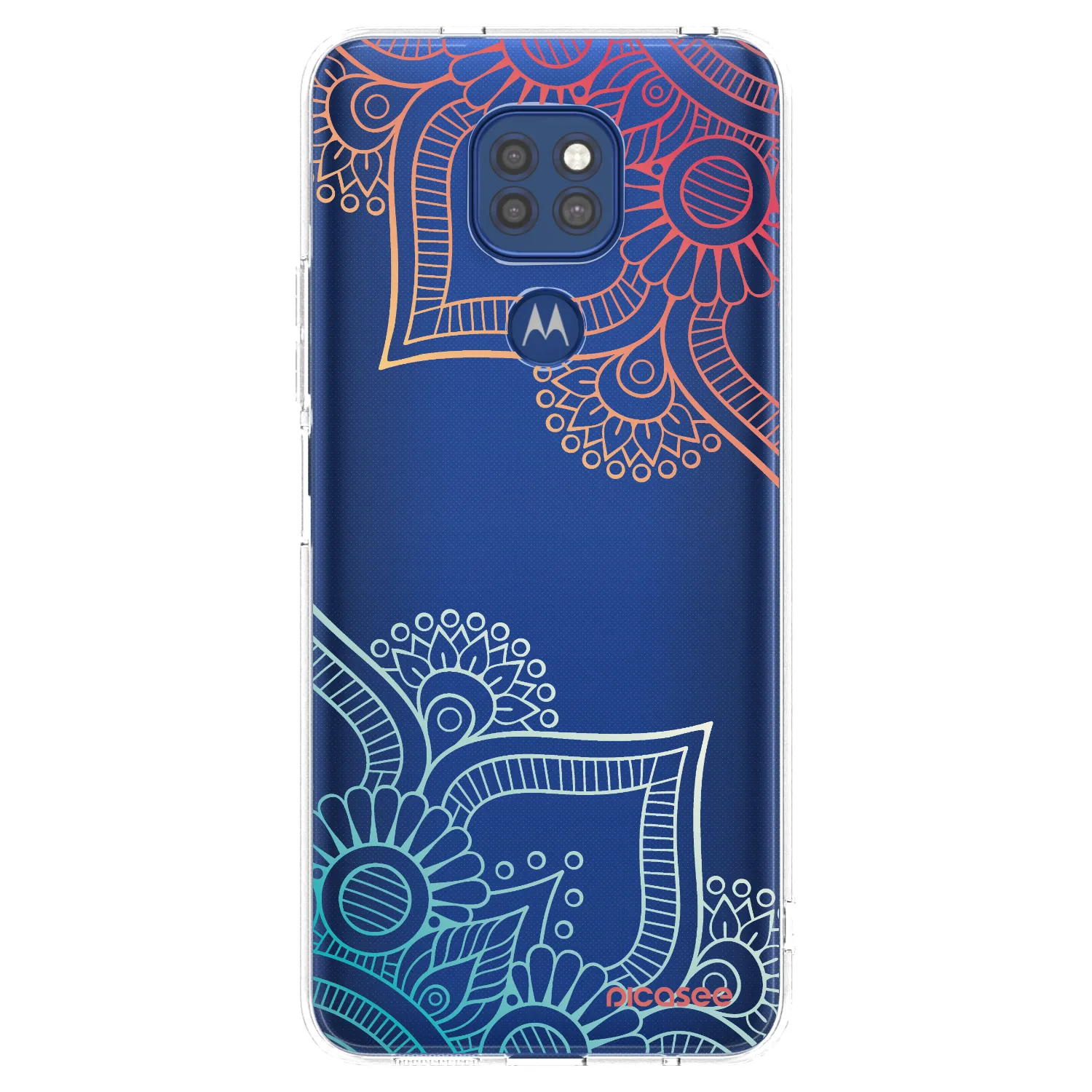 Picasee silikonski prozorni ovitek za Motorola Moto G9 Play - Flowers pattern