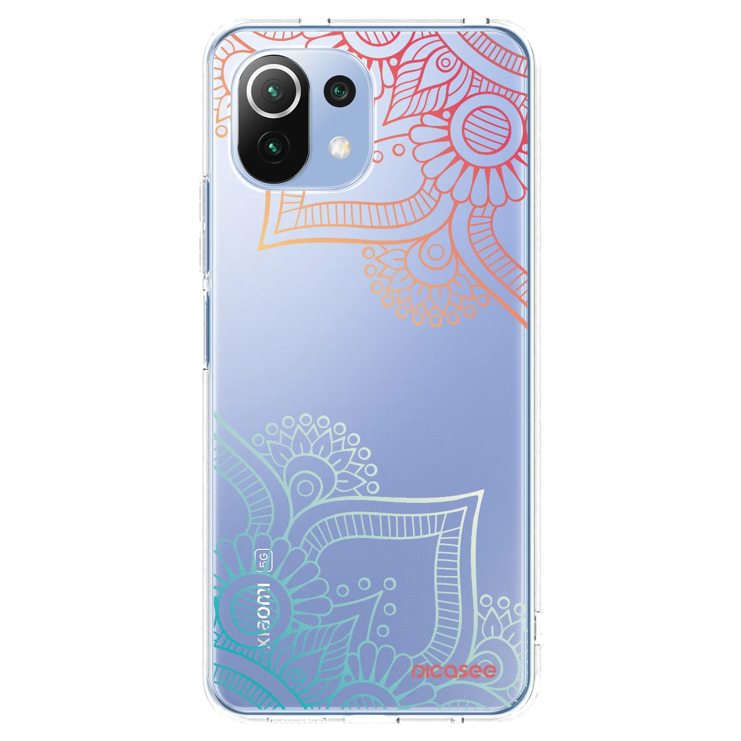 Picasee silikonski prozorni ovitek za Xiaomi Mi 11 Lite - Flowers pattern