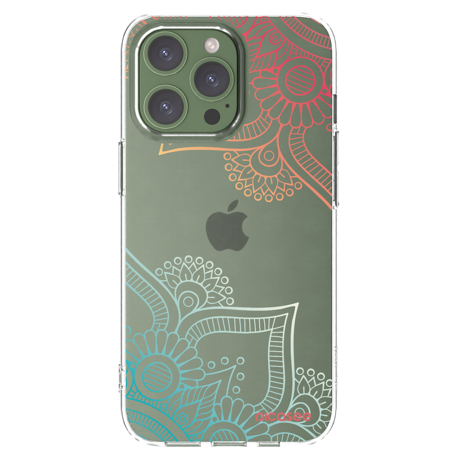 Picasee silikonski prozorni ovitek za Apple iPhone 13 Pro - Flowers pattern
