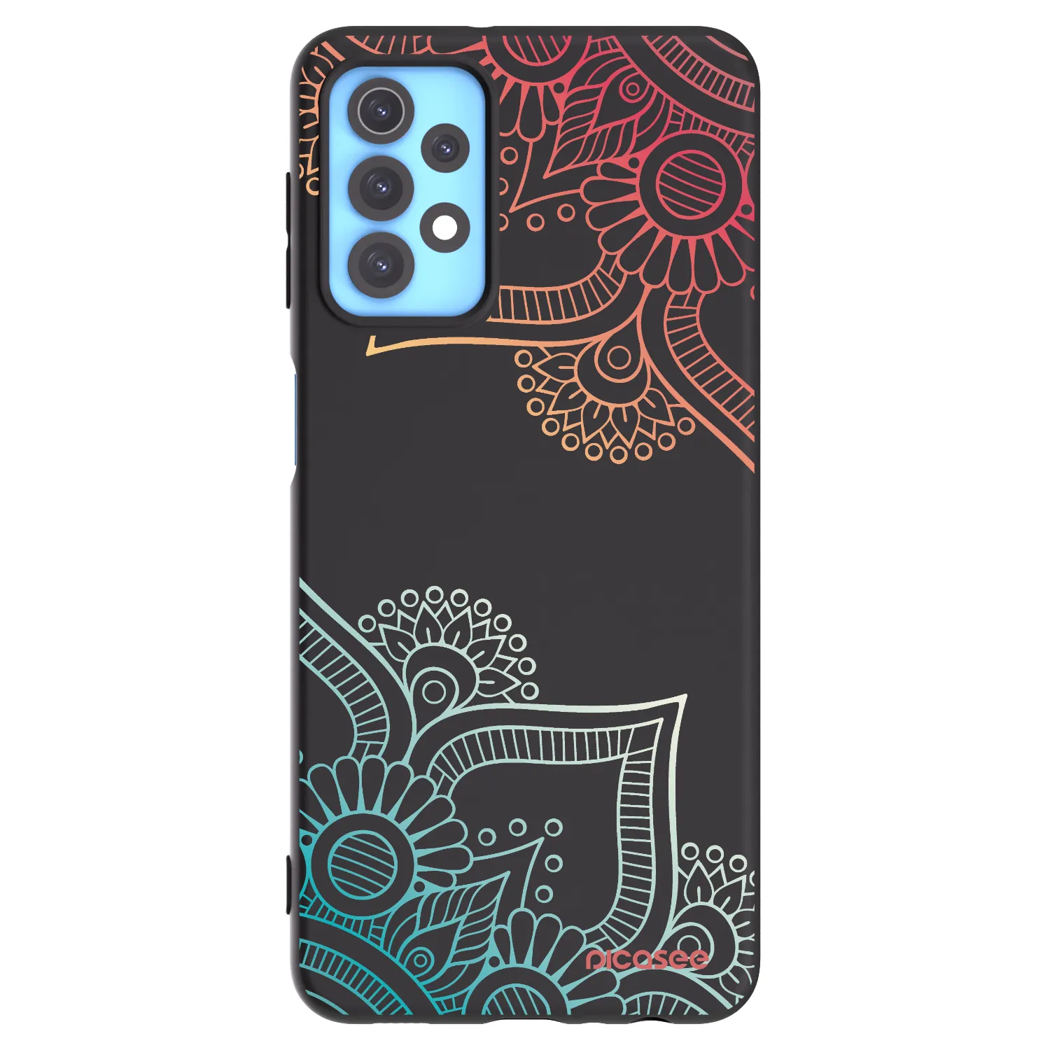 Picasee silikonski črni ovitek za Samsung Galaxy A32 4G SM-A325F - Flowers pattern
