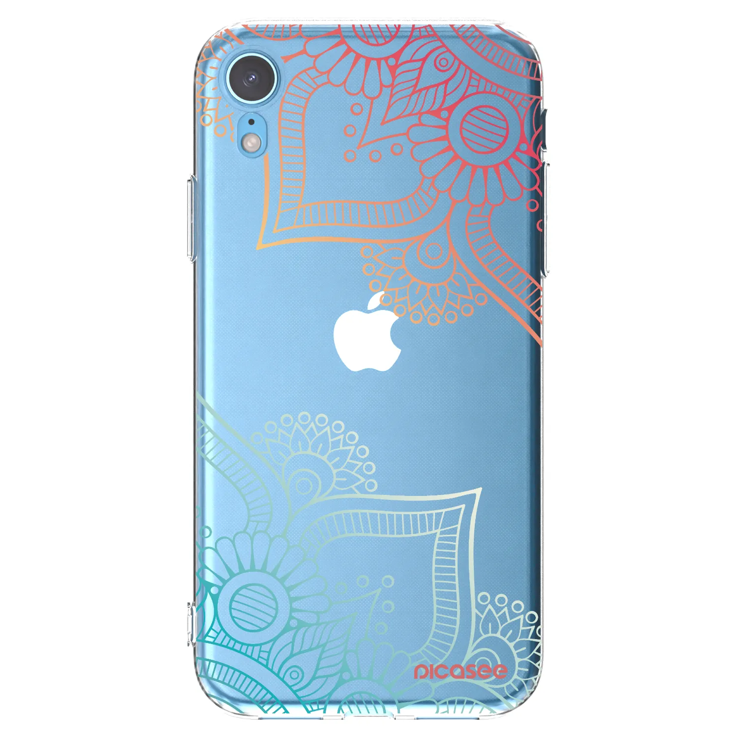 Picasee silikonski prozorni ovitek za Apple iPhone XR - Flowers pattern