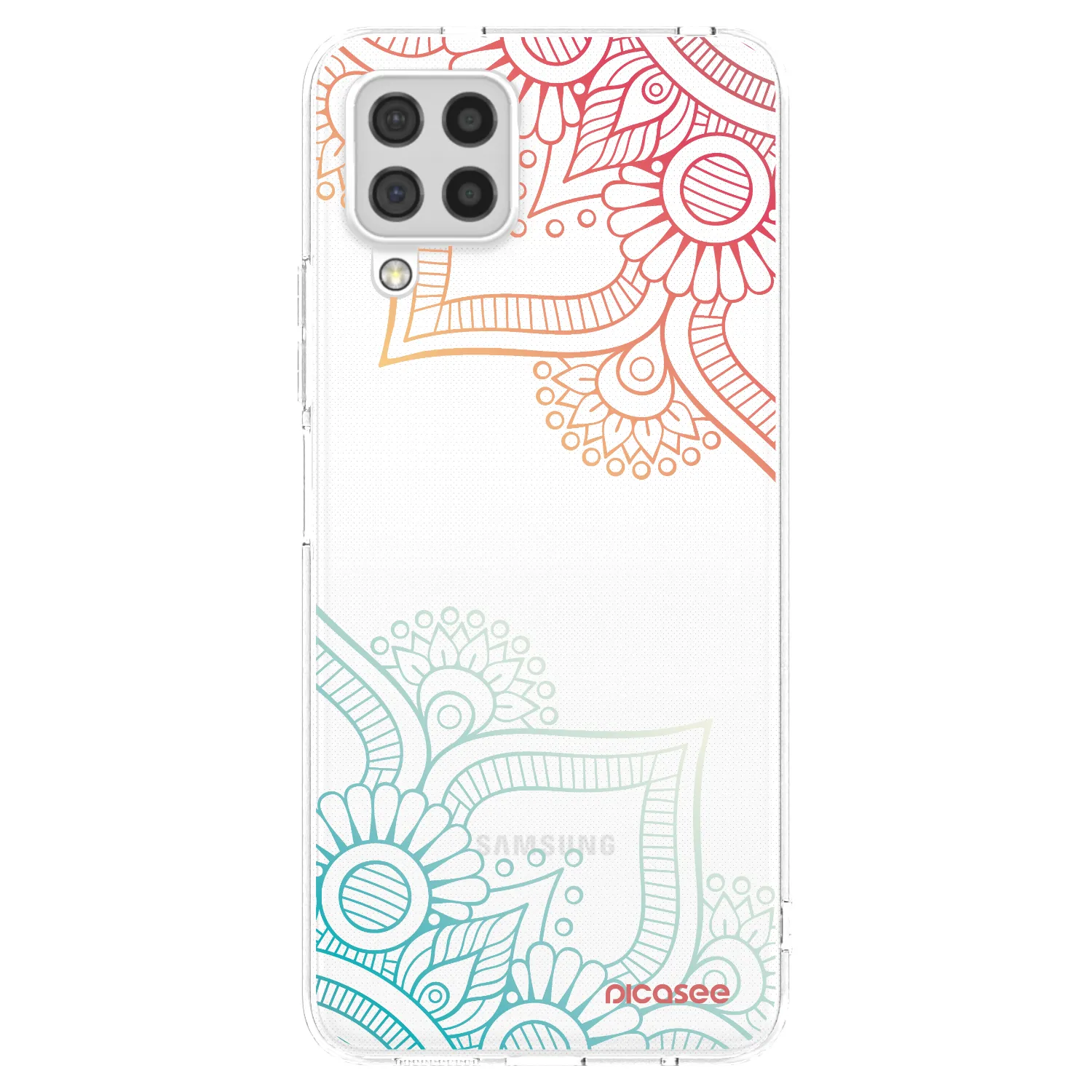 Picasee silikonski prozorni ovitek za Samsung Galaxy A22 A225F 4G - Flowers pattern