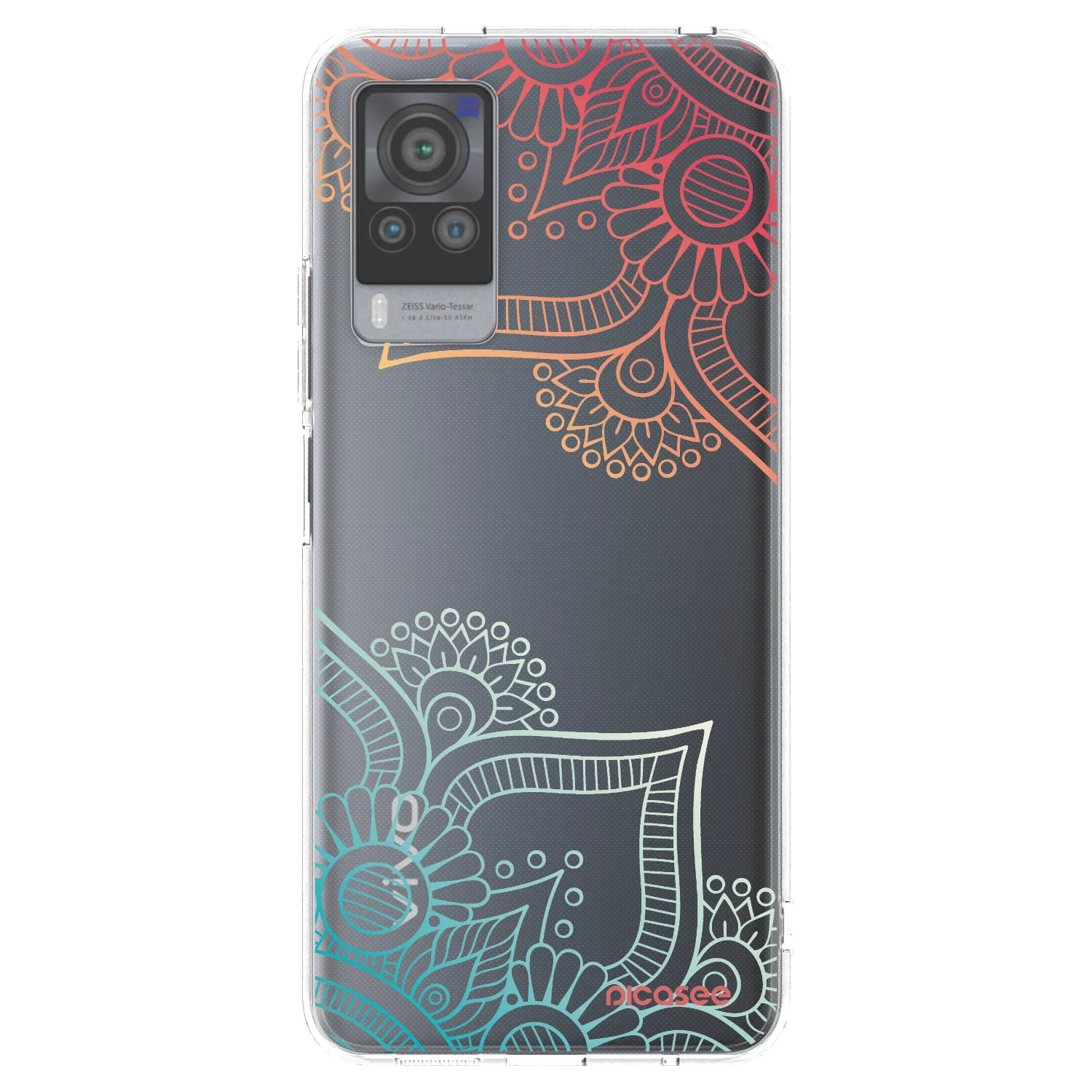 Picasee silikonski prozorni ovitek za Vivo X60 Pro 5G - Flowers pattern