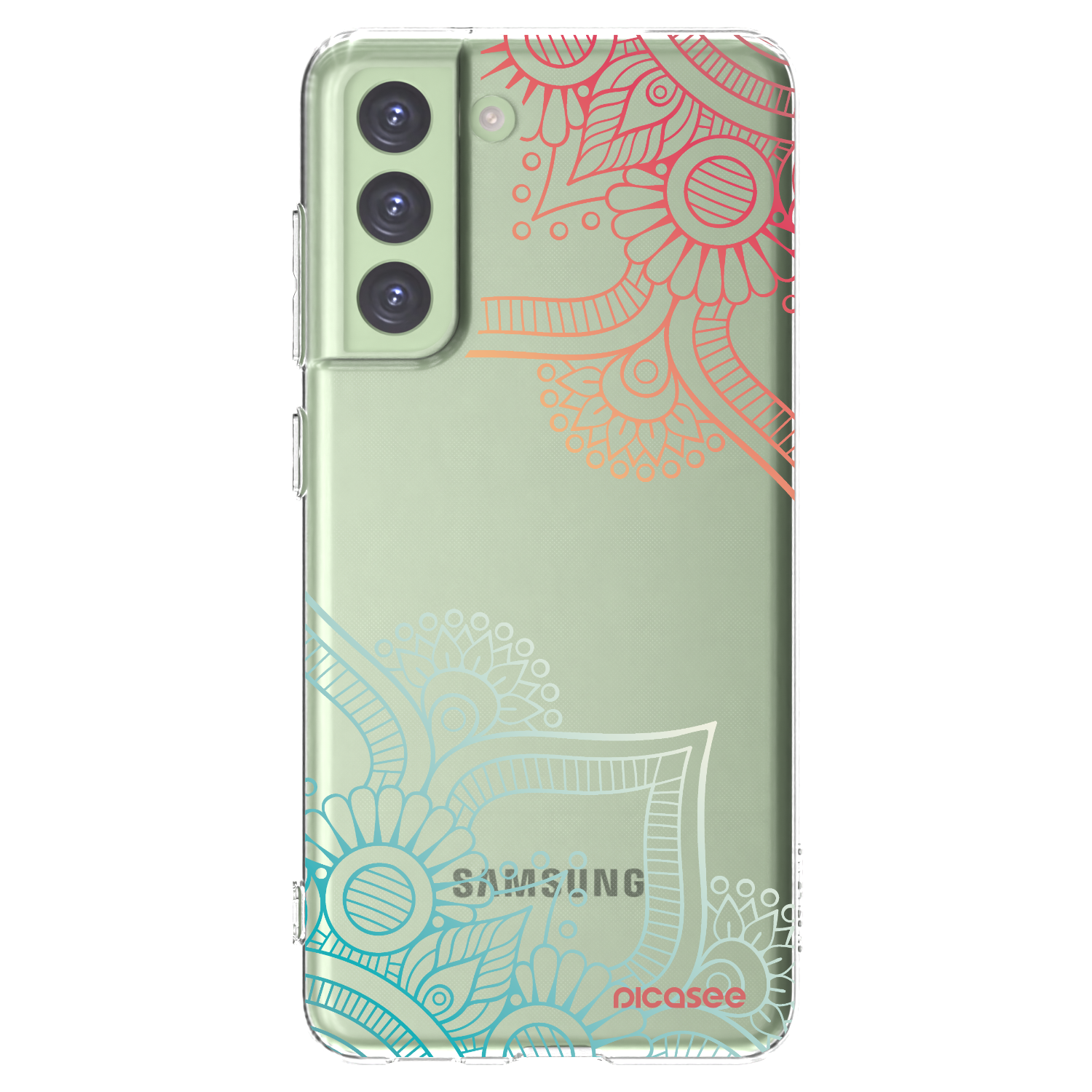Picasee silikonski prozorni ovitek za Samsung Galaxy S21 FE 5G - Flowers pattern