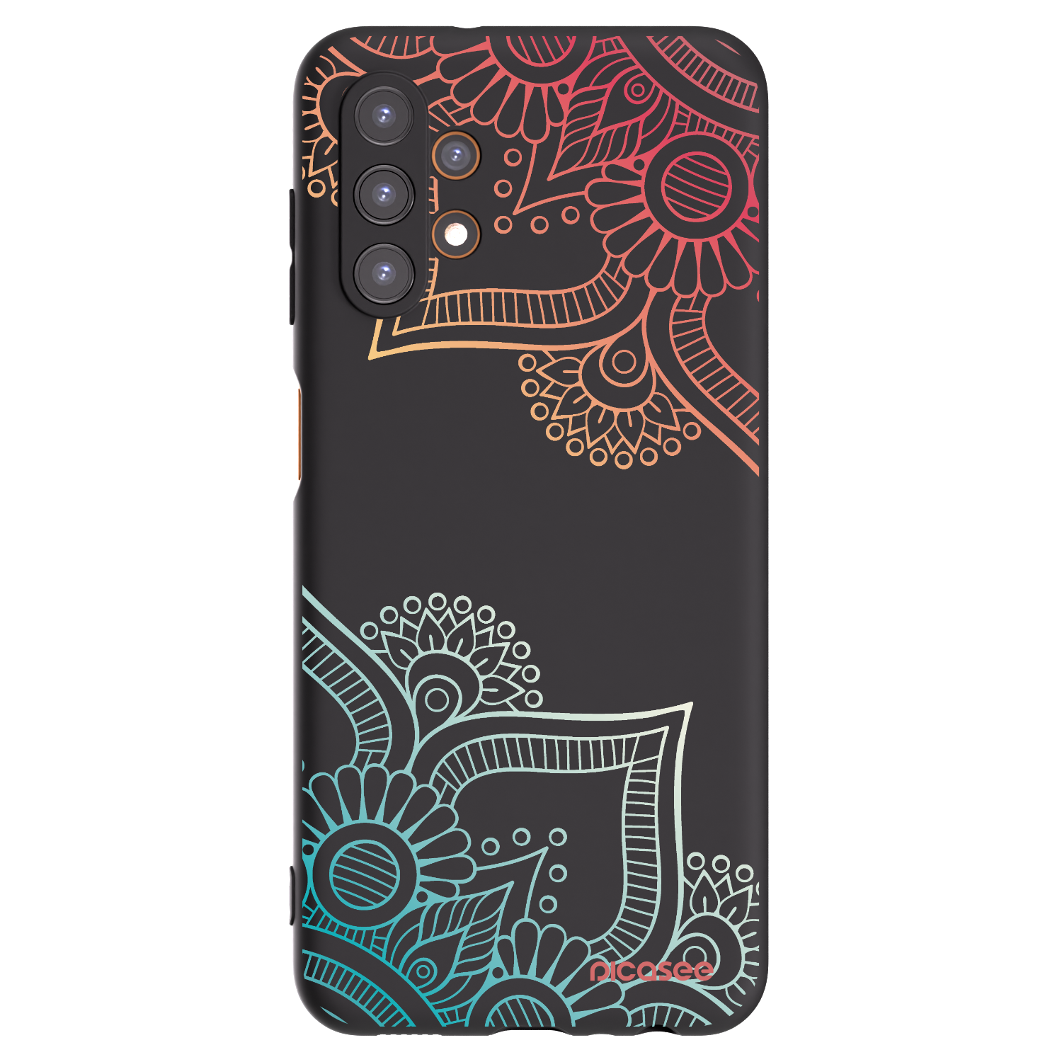 Picasee silikonski črni ovitek za Samsung Galaxy A13 4G A135 - Flowers pattern