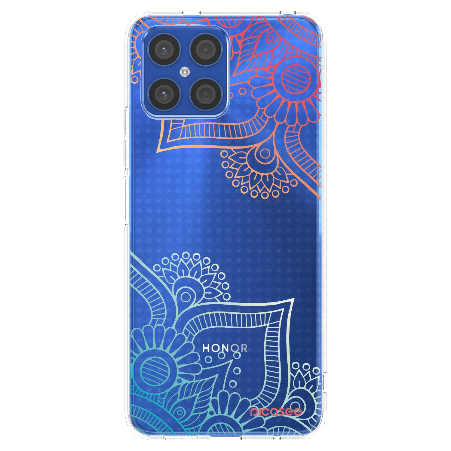 Picasee silikonski prozorni ovitek za Honor X8 4G - Flowers pattern