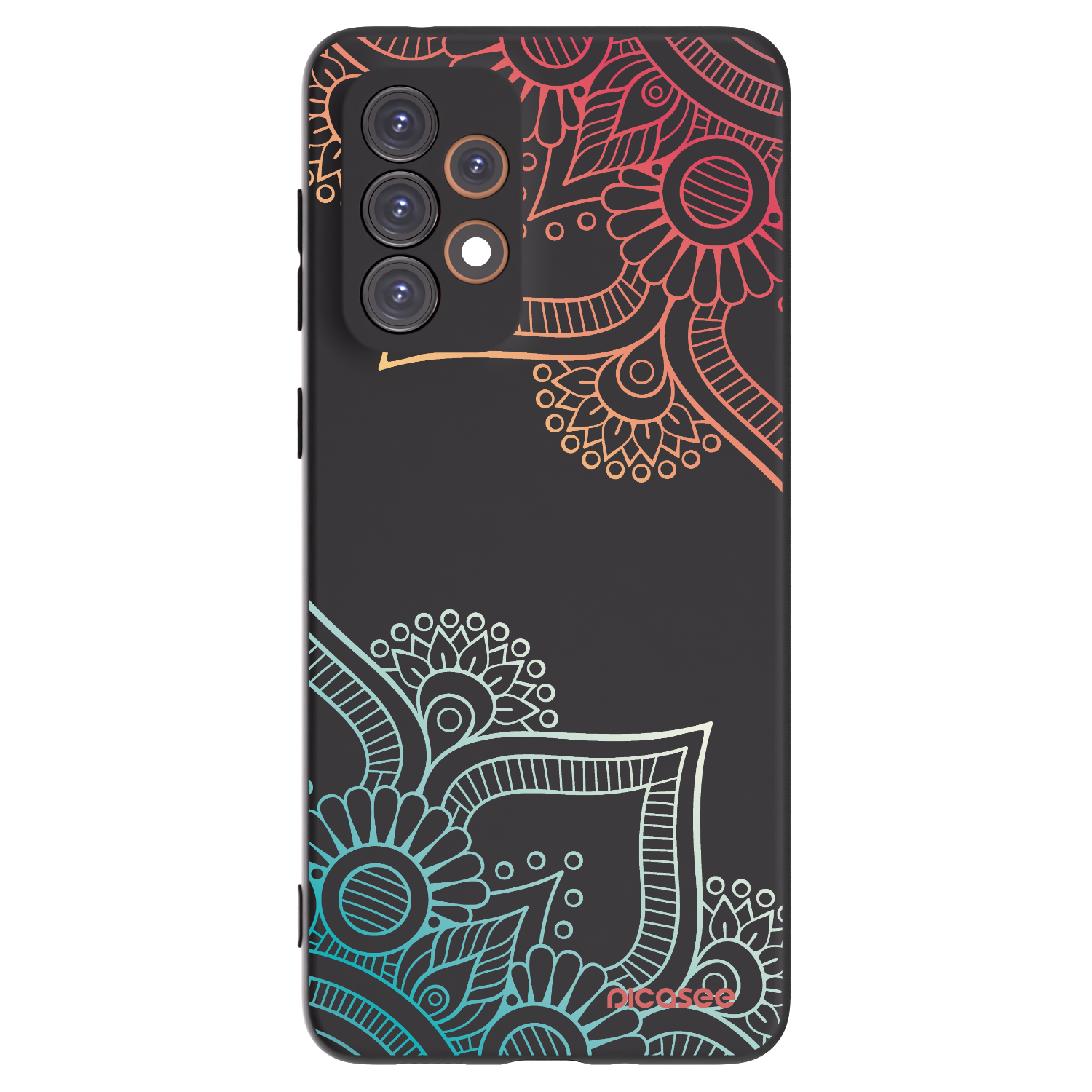 Picasee silikonski črni ovitek za Samsung Galaxy A33 5G A336 - Flowers pattern