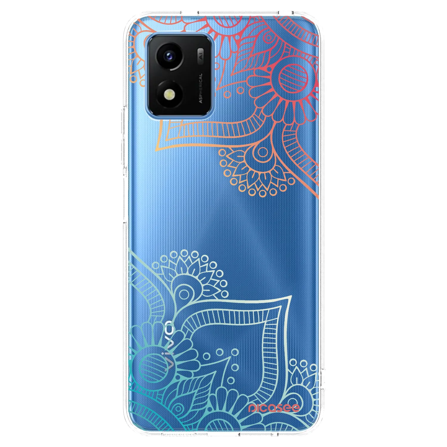 Picasee silikonski prozorni ovitek za Vivo Y01 - Flowers pattern