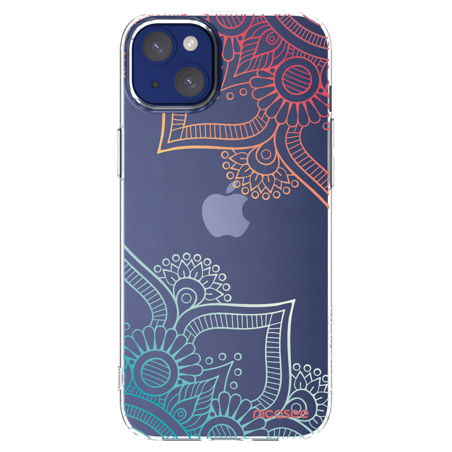 Picasee silikonski prozorni ovitek za Apple iPhone 14 Plus - Flowers pattern