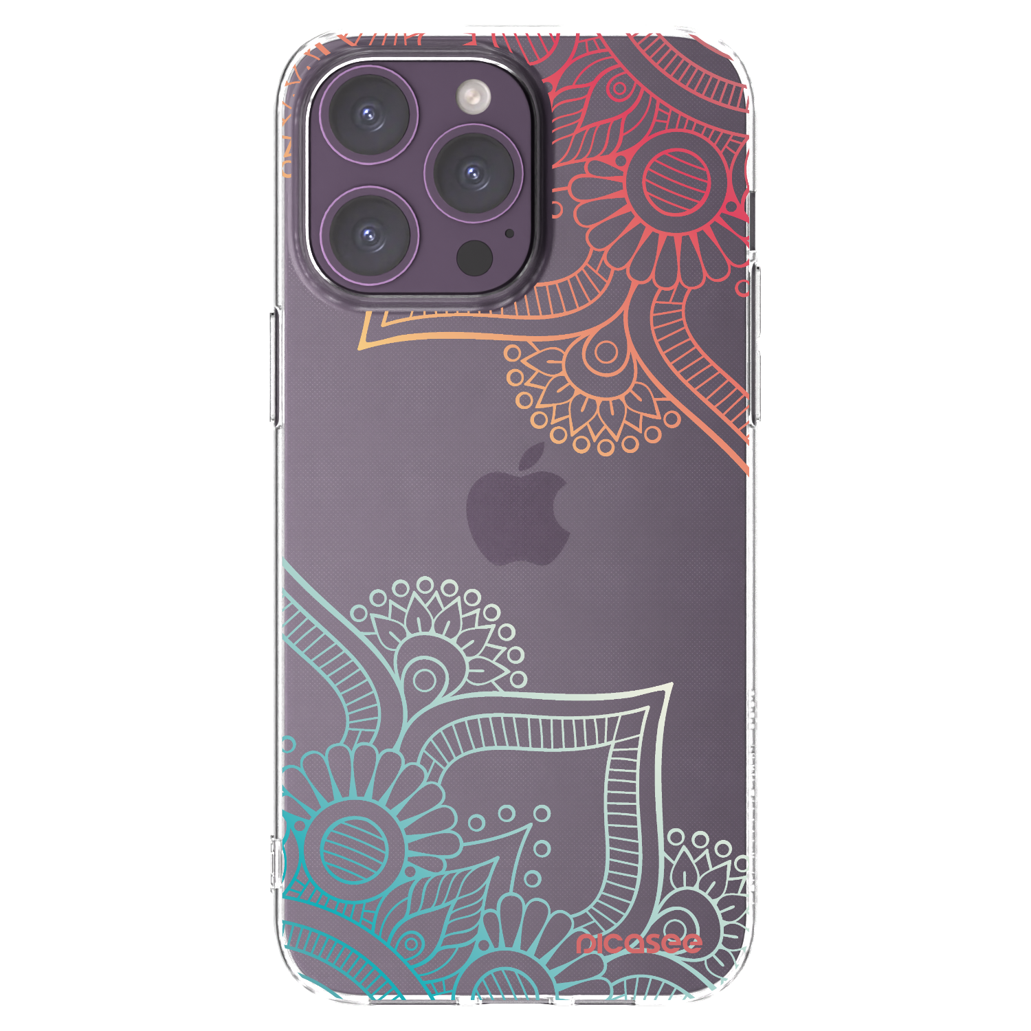Picasee silikonski prozorni ovitek za Apple iPhone 14 Pro Max - Flowers pattern