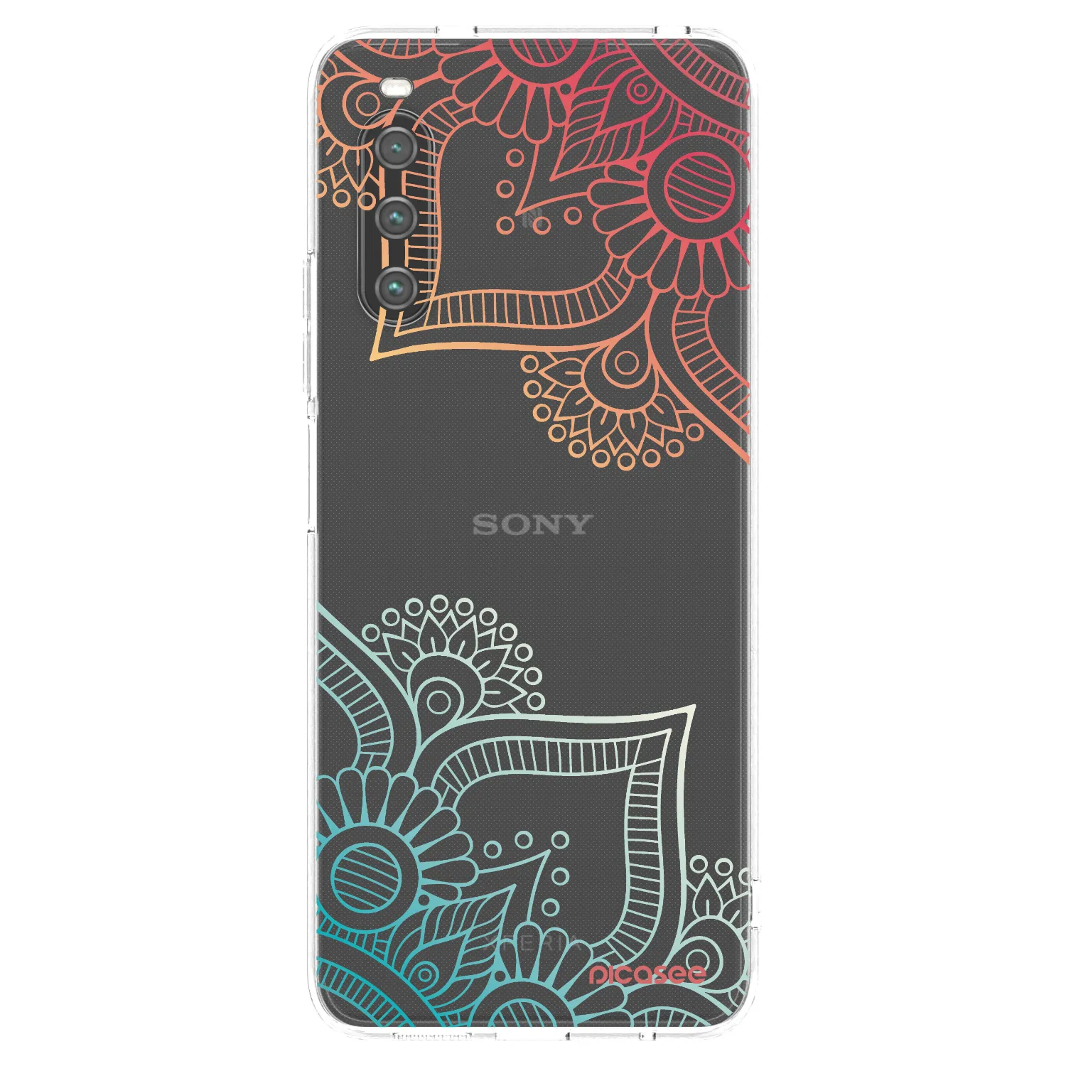 Picasee silikonski prozorni ovitek za Sony Xperia 10 IV 5G - Flowers pattern
