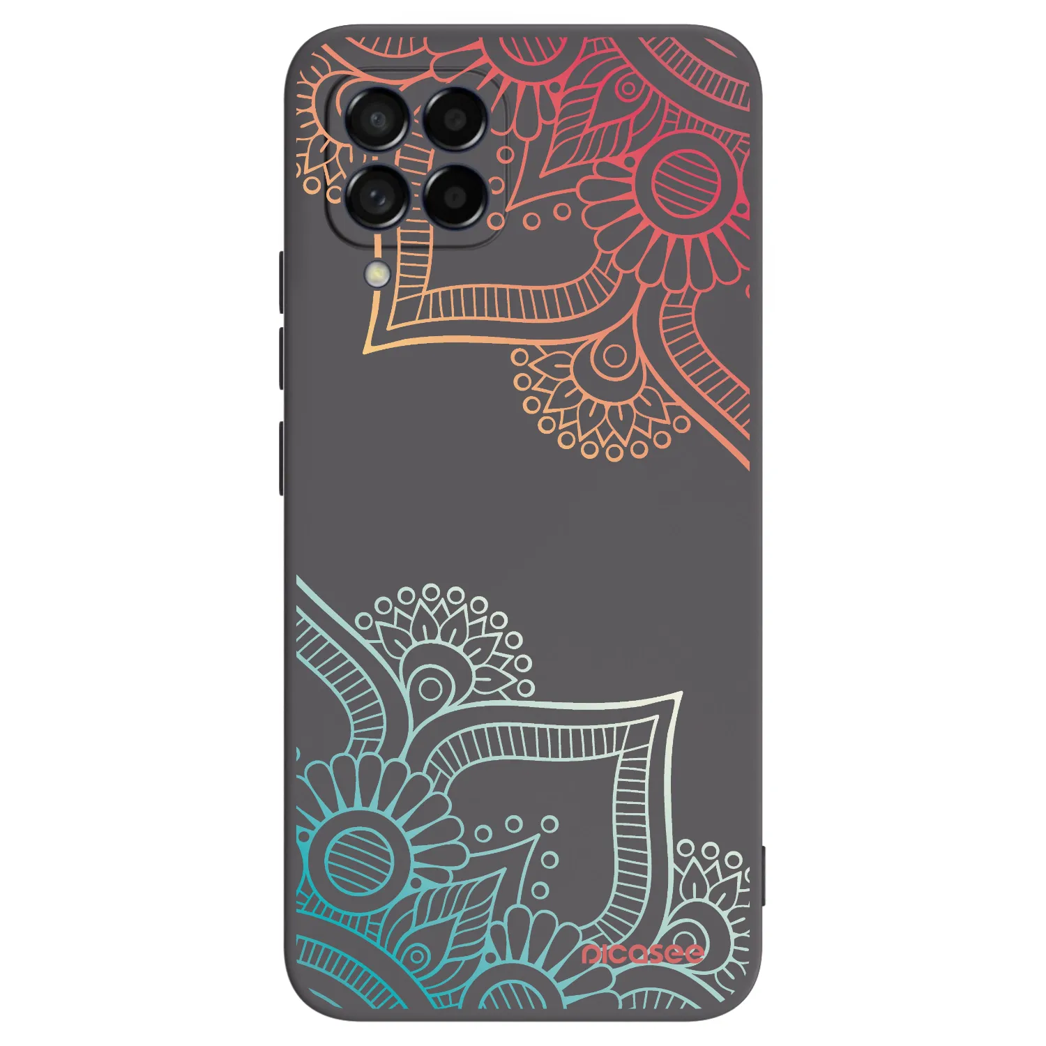 Picasee silikonski črni ovitek za Samsung Galaxy M53 5G - Flowers pattern