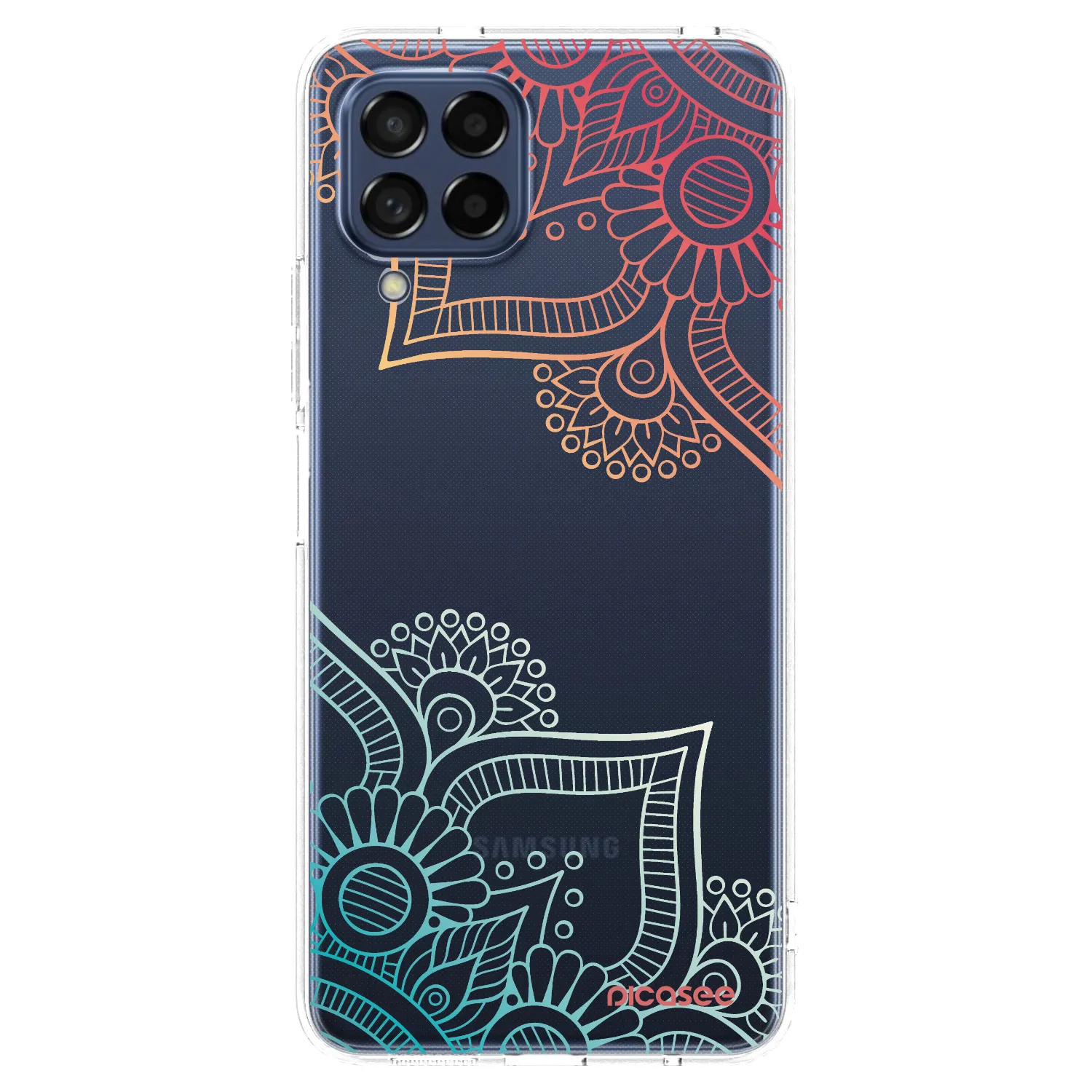 Picasee silikonski prozorni ovitek za Samsung Galaxy M53 5G - Flowers pattern