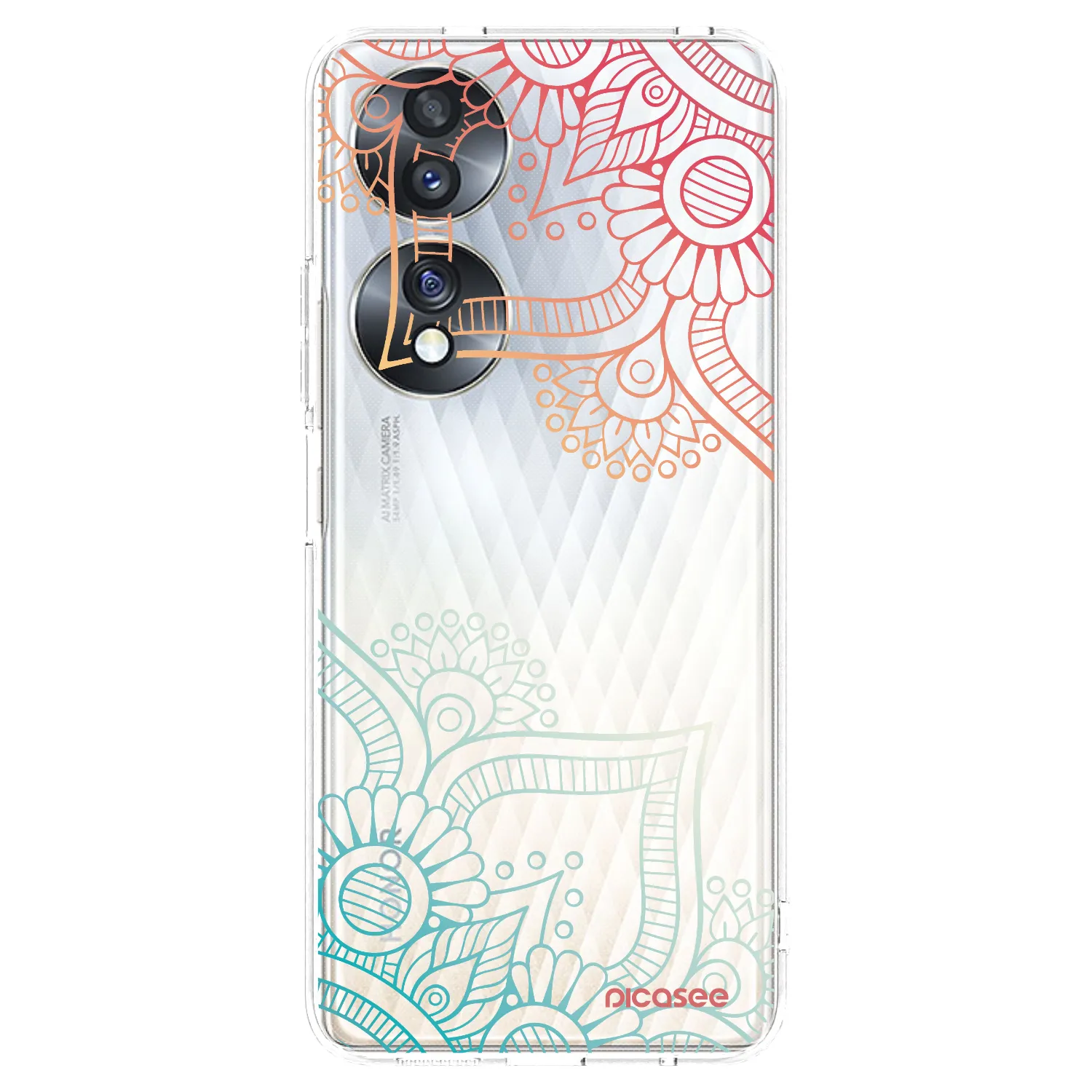 Picasee silikonski prozorni ovitek za Honor 70 - Flowers pattern