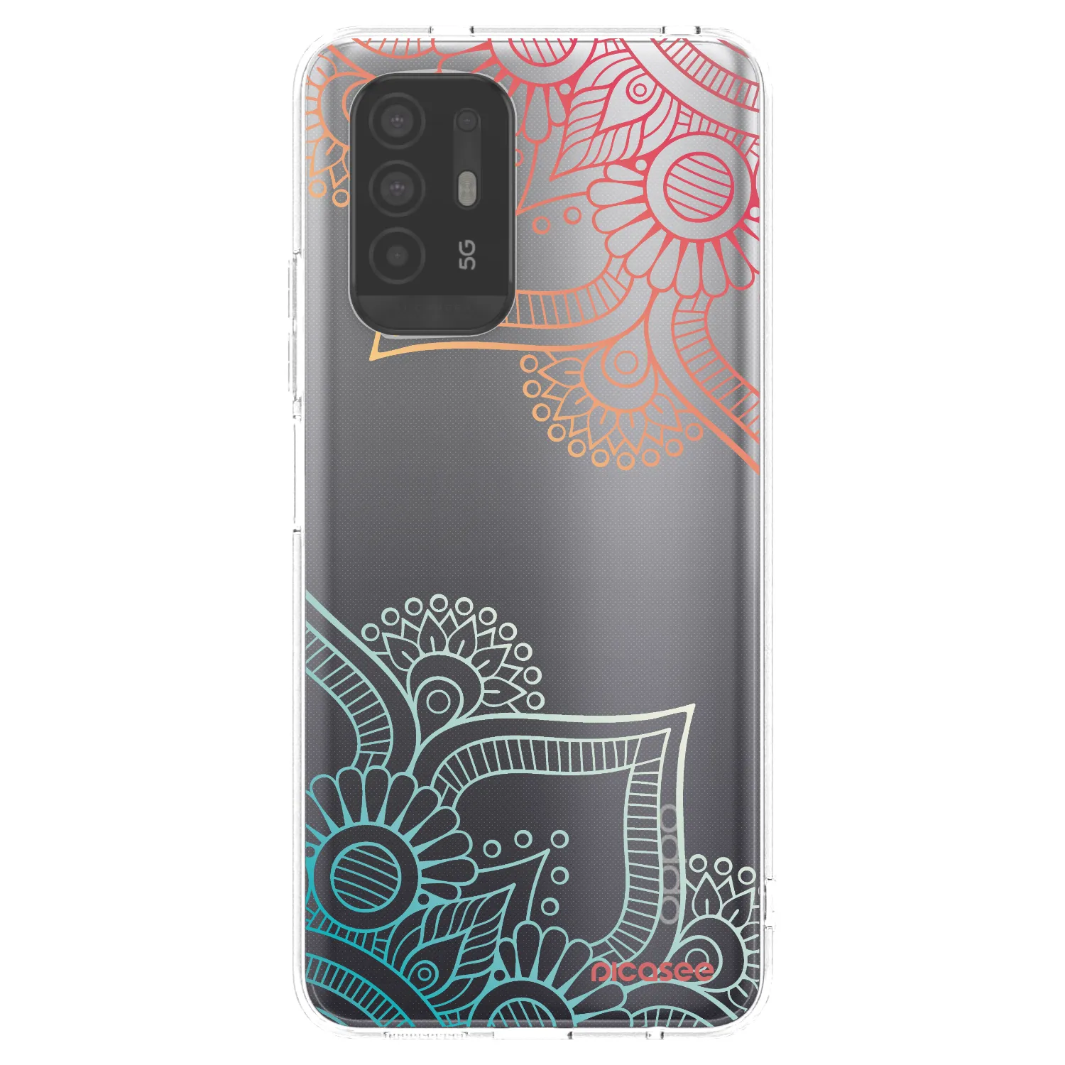 Picasee silikonski prozorni ovitek za OPPO A94 5G - Flowers pattern