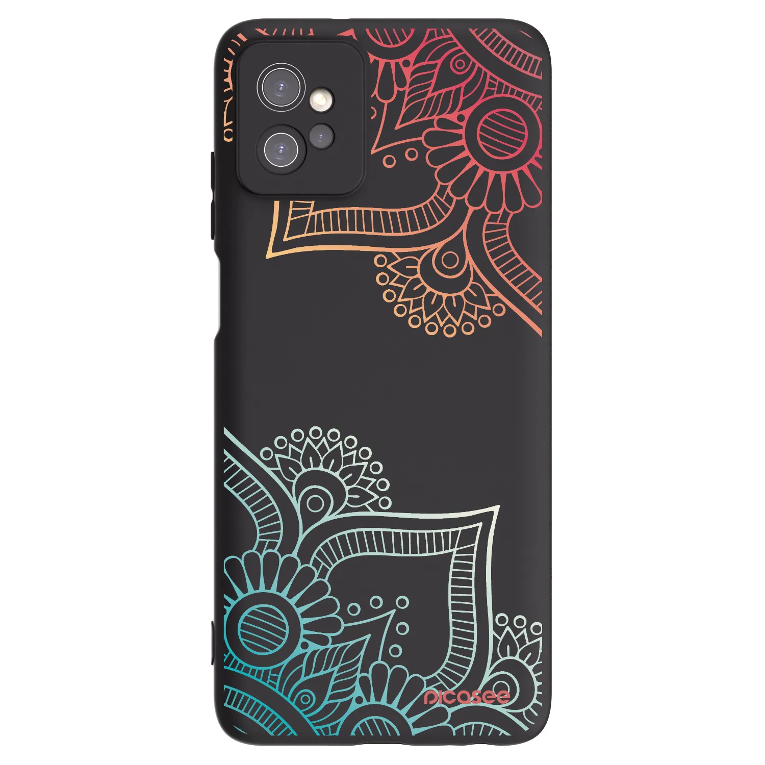 Picasee silikonski črni ovitek za Motorola Moto G32 - Flowers pattern