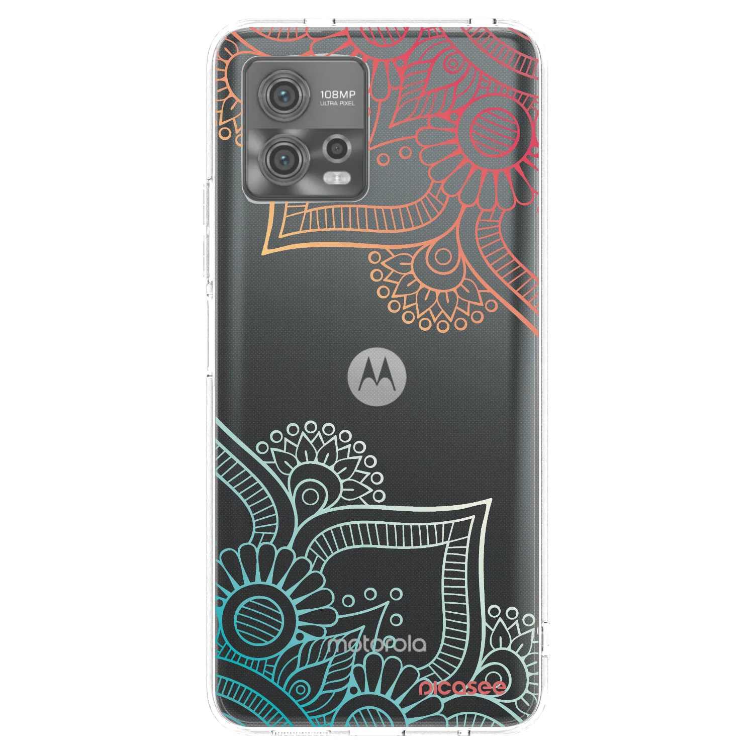 Picasee silikonski prozorni ovitek za Motorola Moto G72 - Flowers pattern
