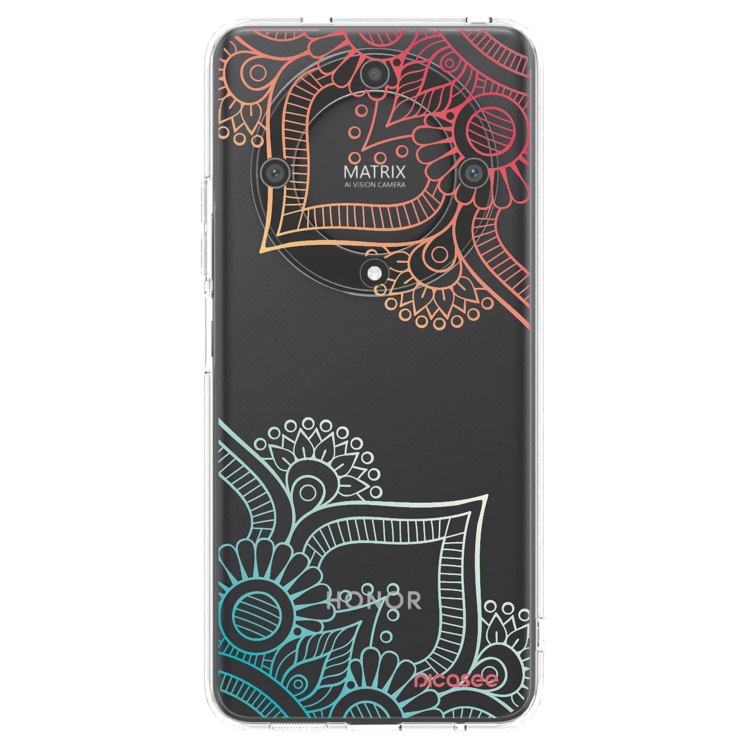 Picasee silikonski prozorni ovitek za Honor Magic5 Lite 5G - Flowers pattern