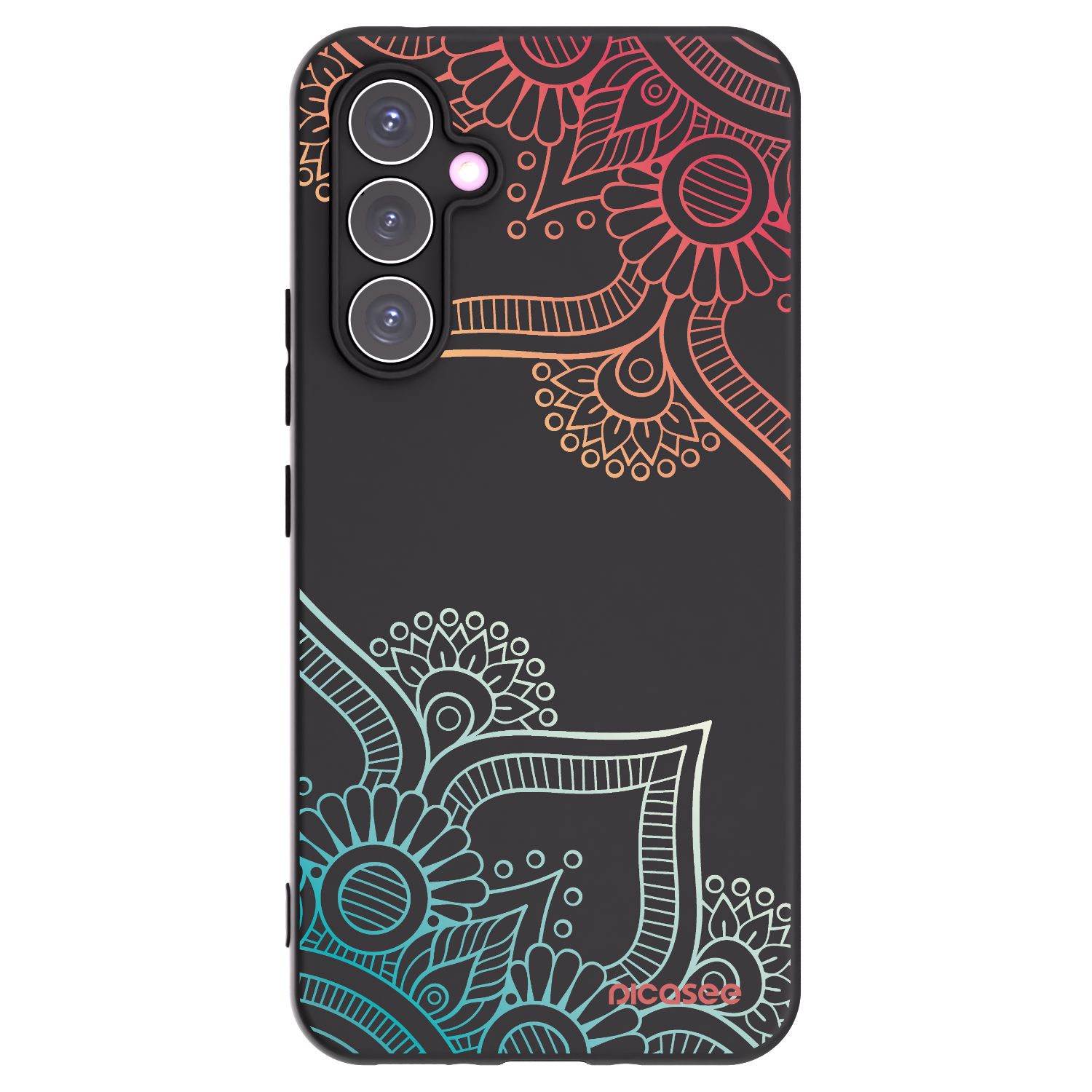Picasee silikonski črni ovitek za Samsung Galaxy A54 5G A546B - Flowers pattern