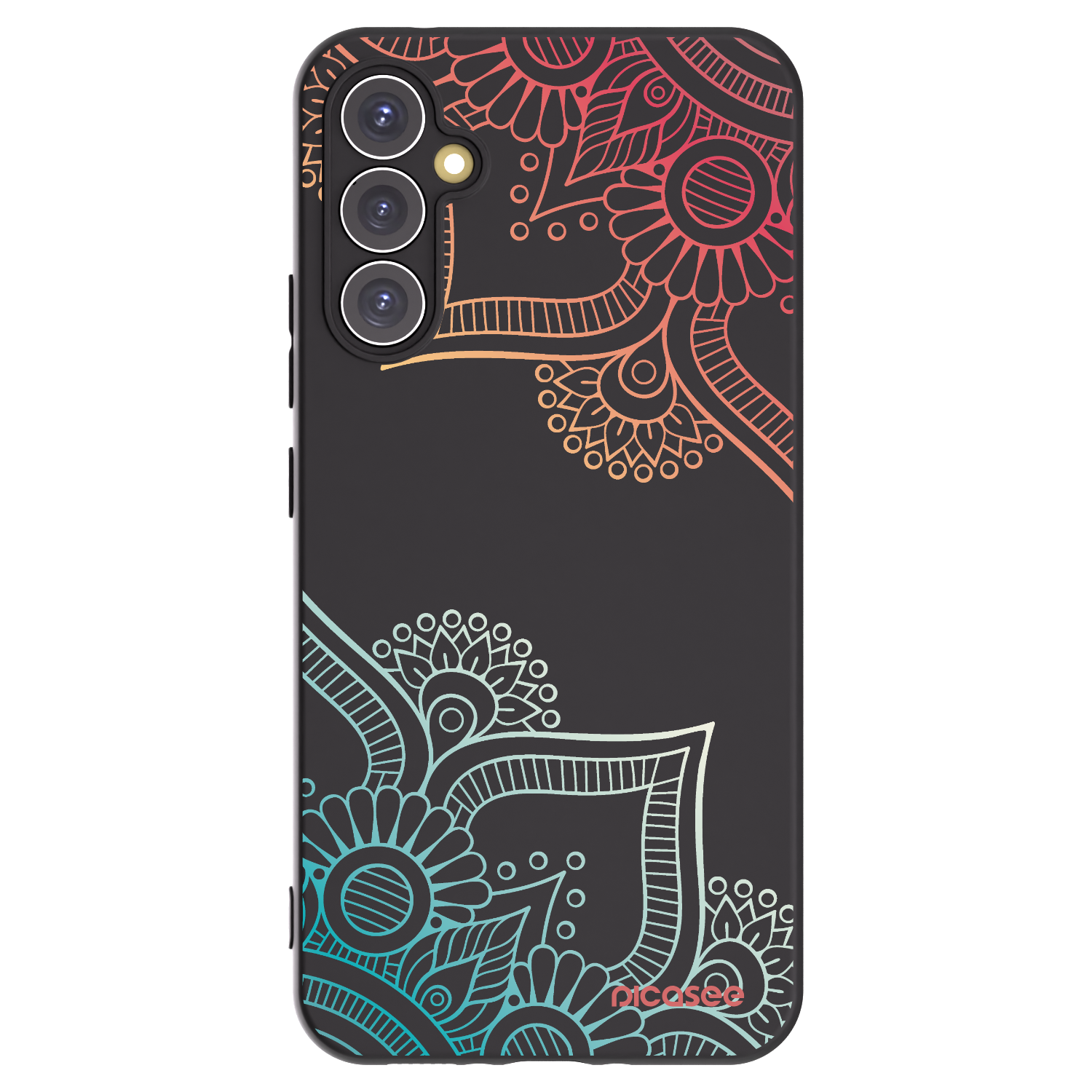 Picasee silikonski črni ovitek za Samsung Galaxy A34 5G A346B - Flowers pattern