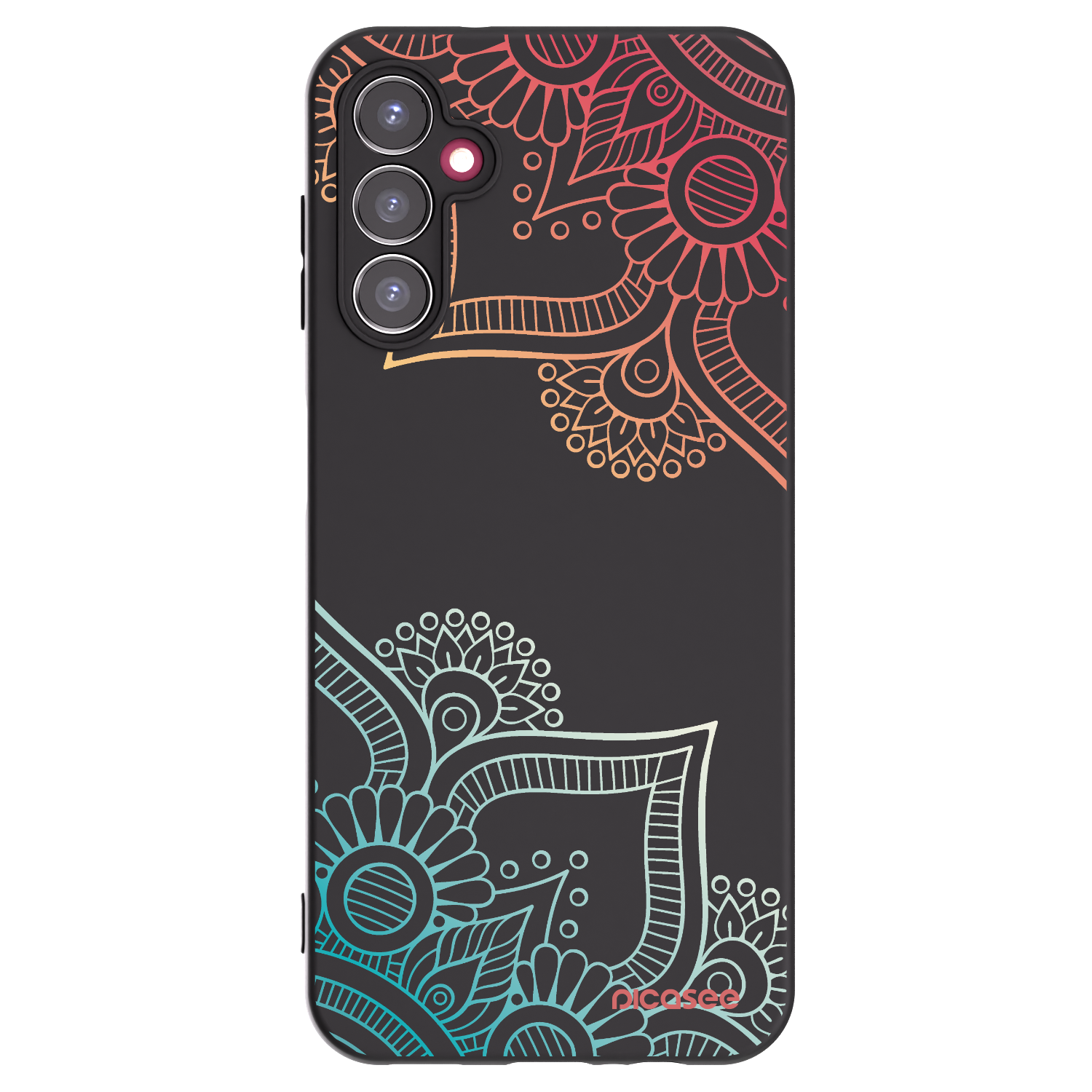 Picasee silikonski črni ovitek za Samsung Galaxy A14 5G A146P - Flowers pattern