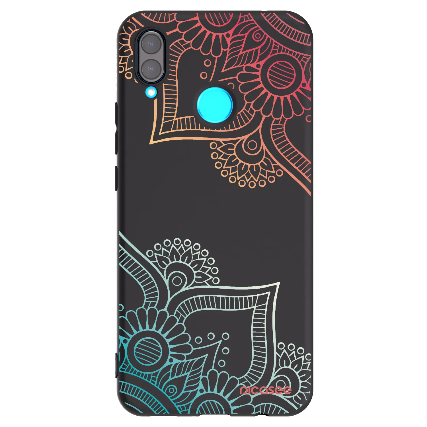 Picasee silikonski črni ovitek za Huawei Nova 3 - Flowers pattern
