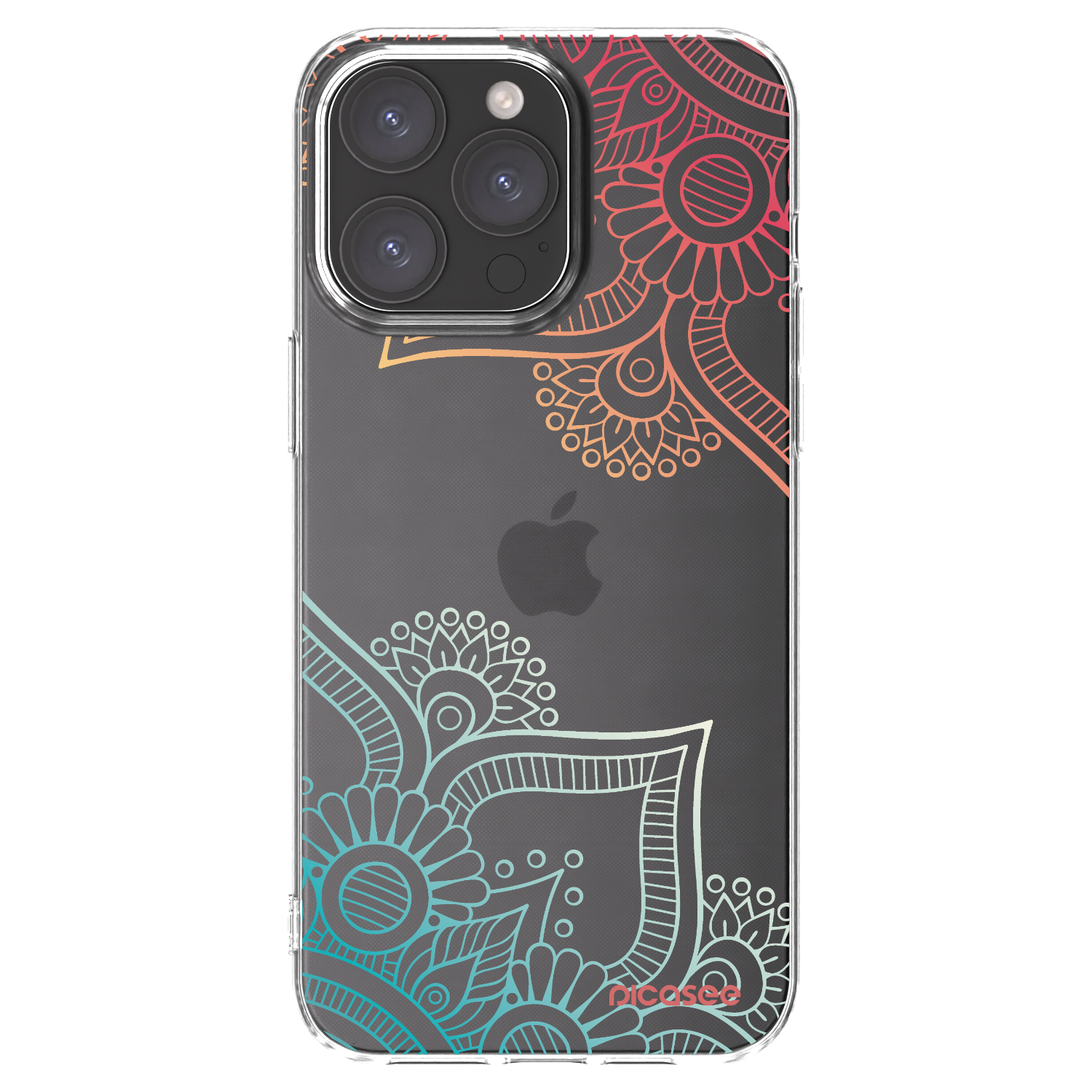 Picasee silikonski prozorni ovitek za Apple iPhone 15 Pro Max - Flowers pattern