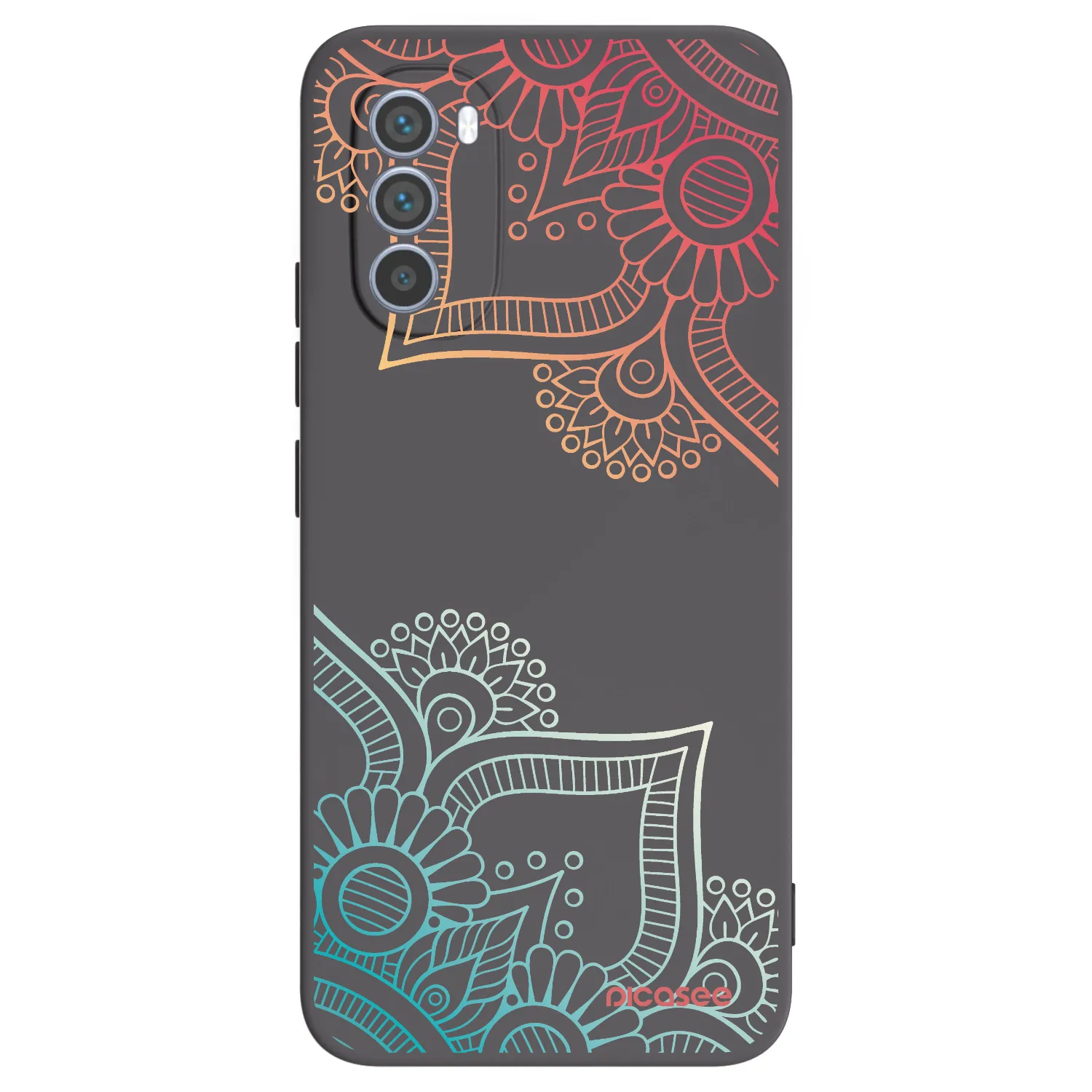 Picasee silikonski črni ovitek za Motorola Moto G62 - Flowers pattern