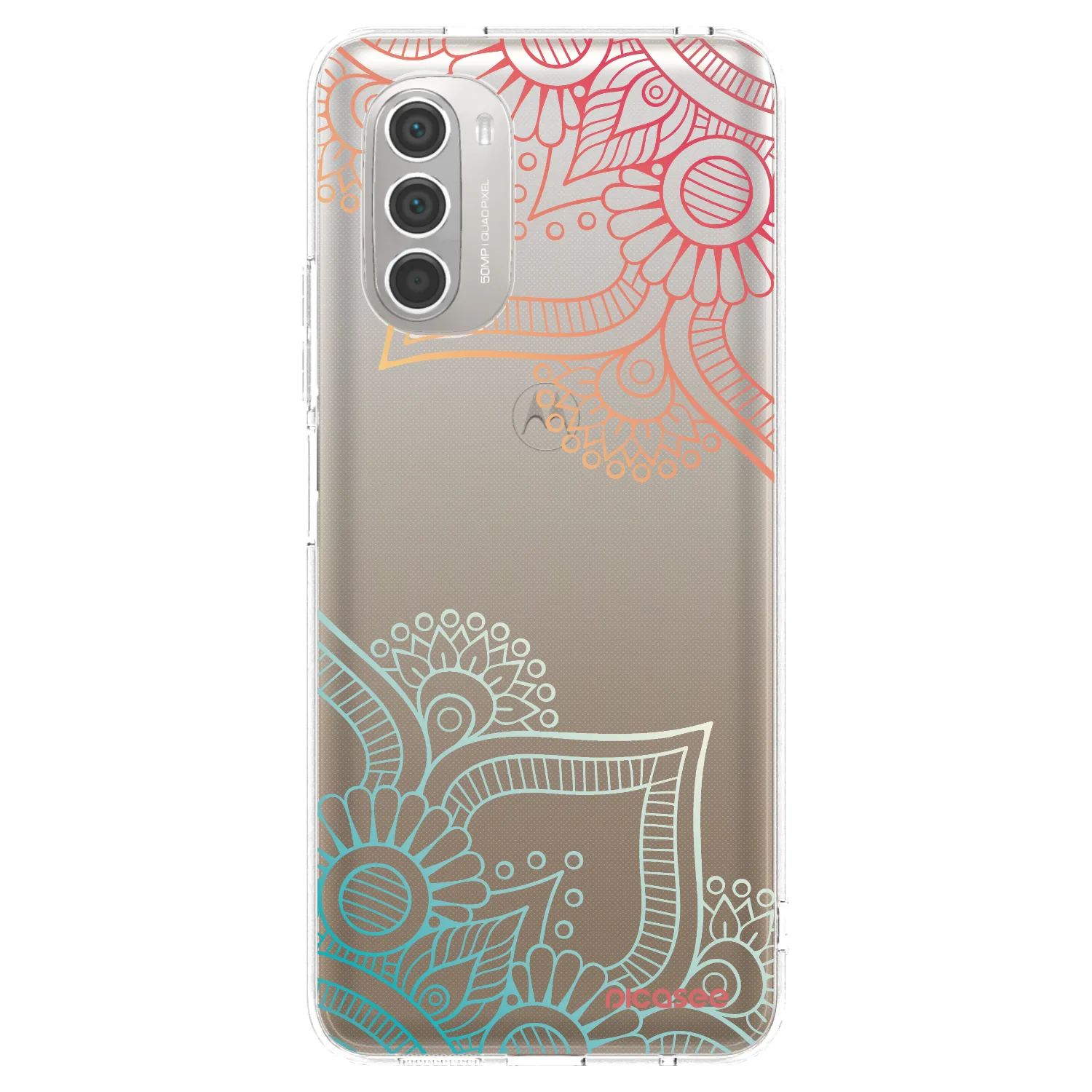 Picasee silikonski prozorni ovitek za Motorola Moto G51 - Flowers pattern