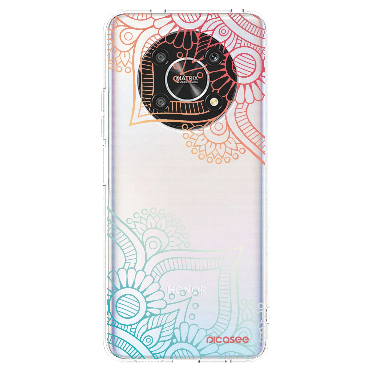 Picasee silikonski prozorni ovitek za Honor Magic4 Lite 5G - Flowers pattern