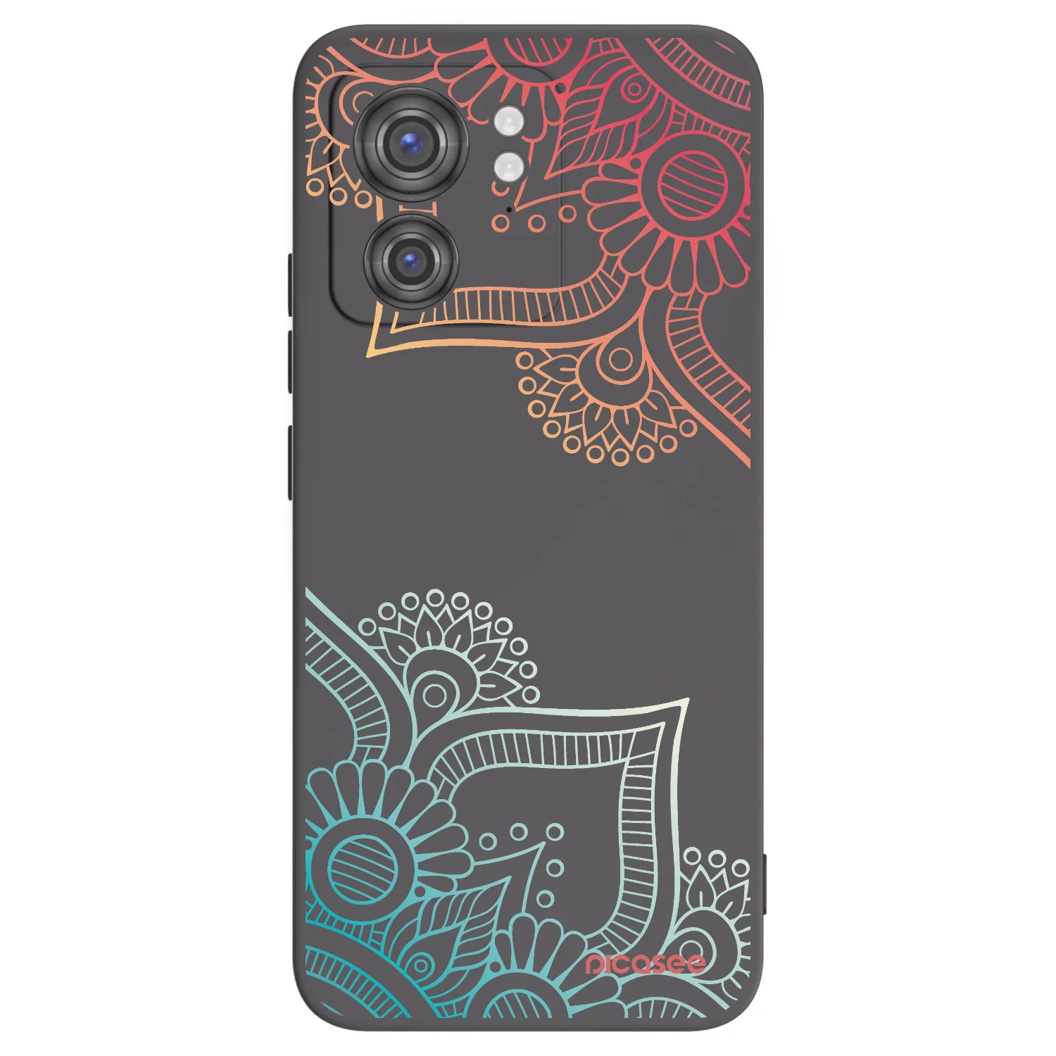 Picasee silikonski črni ovitek za Motorola Edge 40 - Flowers pattern