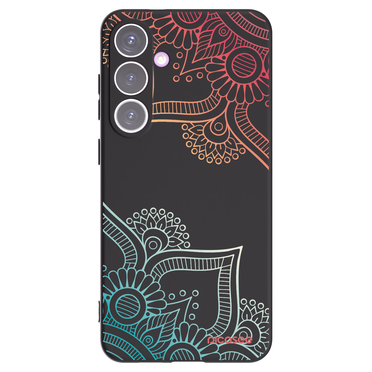 Picasee silikonski črni ovitek za Samsung Galaxy S24+ S926B 5G - Flowers pattern