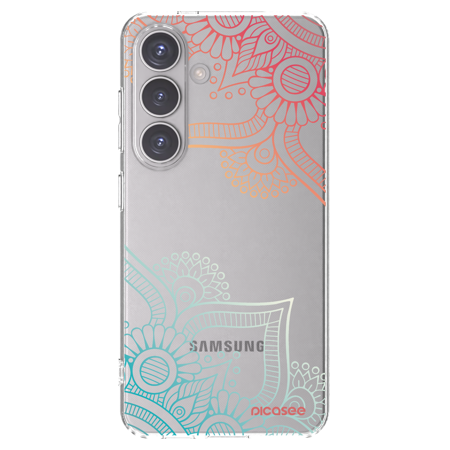 Picasee silikonski prozorni ovitek za Samsung Galaxy S24 S921B 5G - Flowers pattern