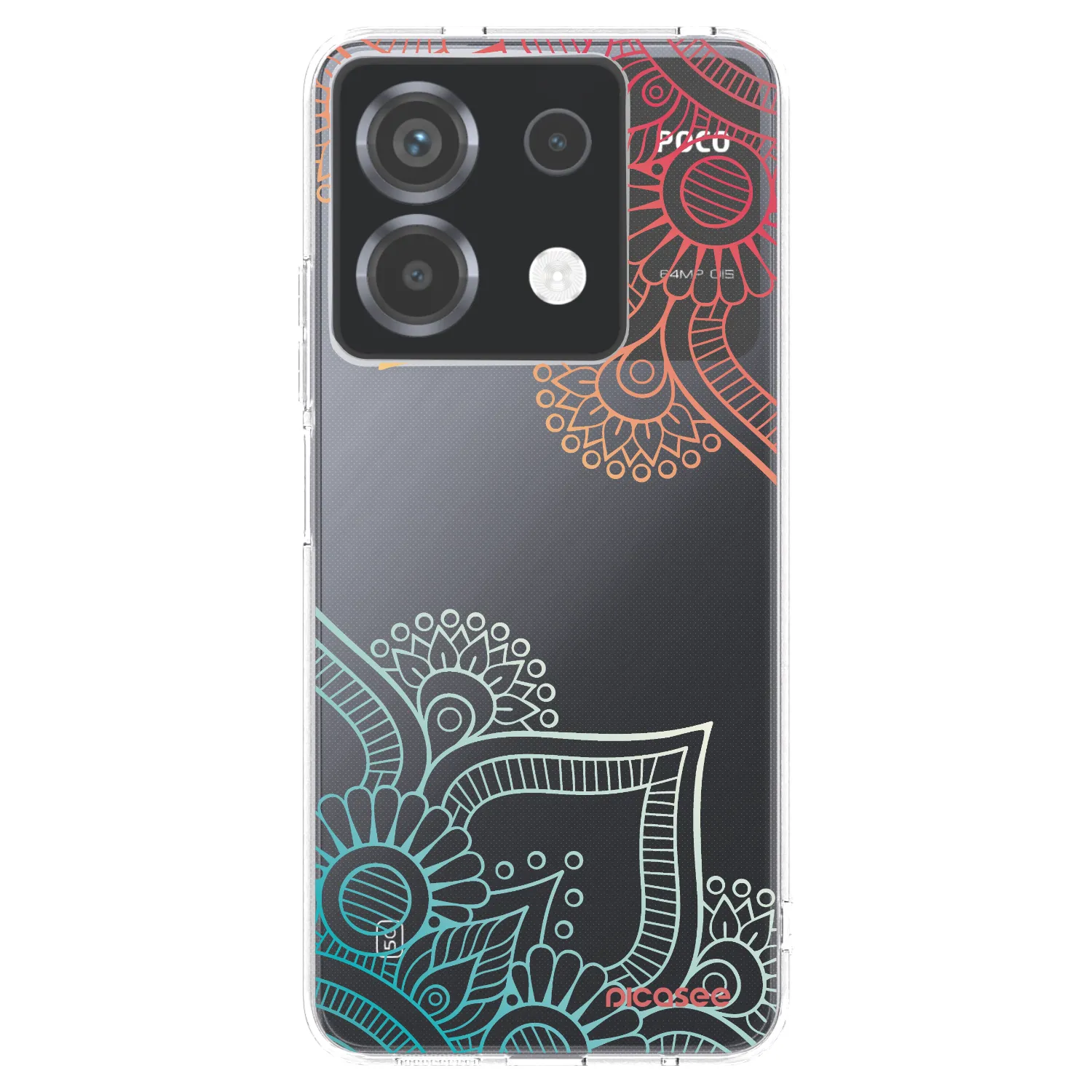 Picasee silikonski prozorni ovitek za Xiaomi Poco X6 - Flowers pattern