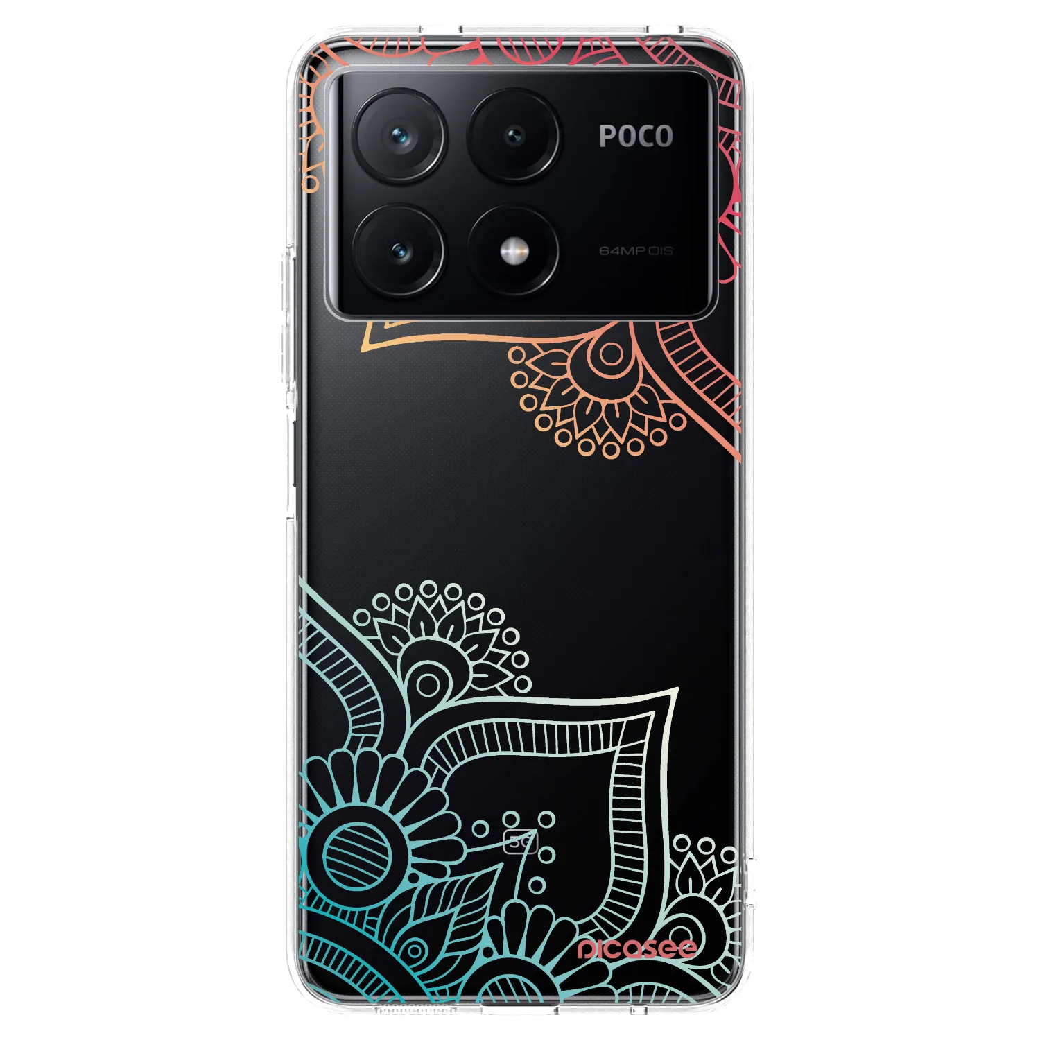 Picasee silikonski prozorni ovitek za Xiaomi Poco X6 Pro - Flowers pattern