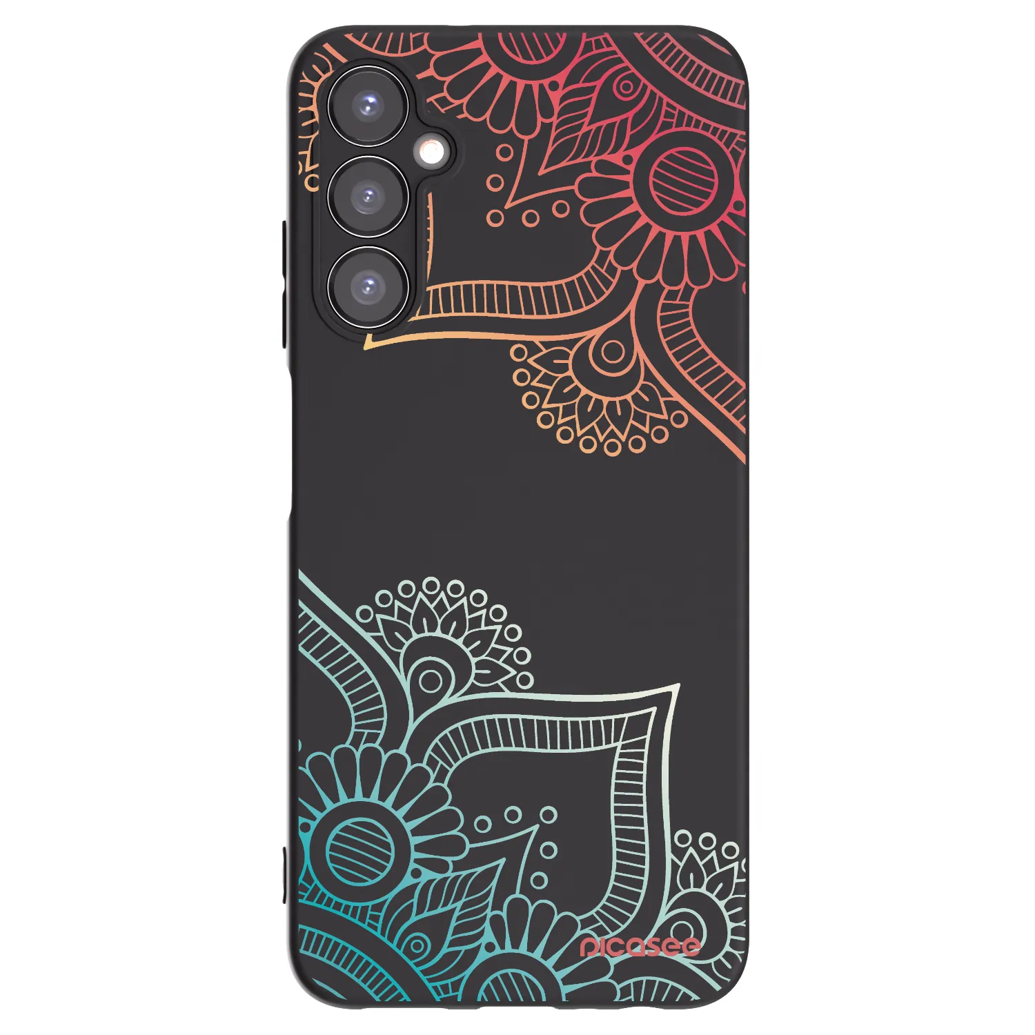 Picasee silikonski črni ovitek za Samsung Galaxy A05s A057G - Flowers pattern