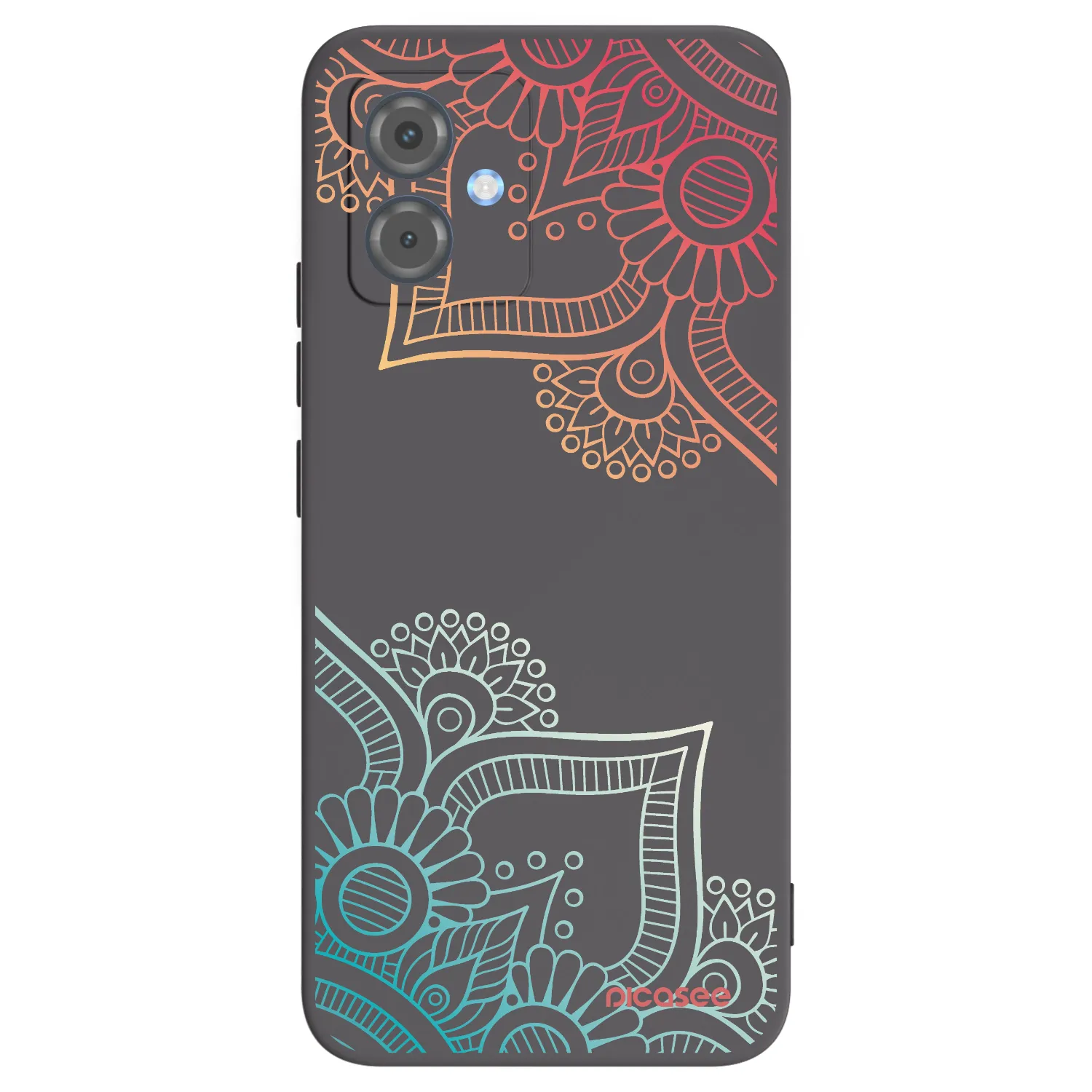 Picasee silikonski črni ovitek za Motorola Moto G14 - Flowers pattern