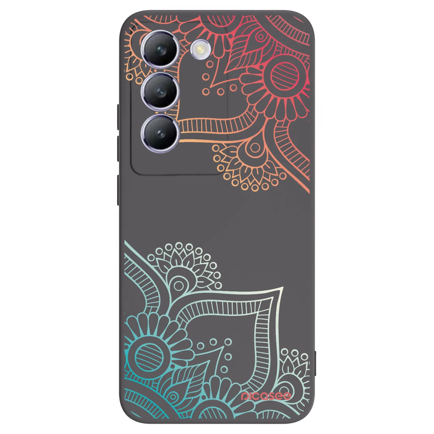 Picasee silikonski črni ovitek za Vivo V40 SE 5G - Flowers pattern