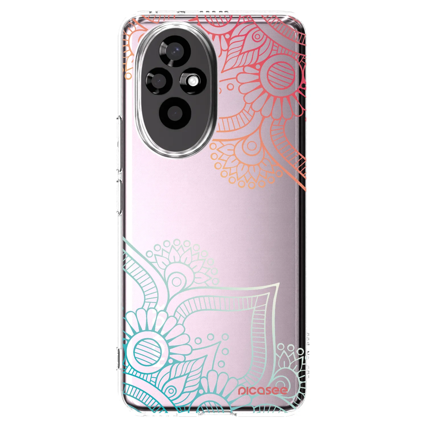 Picasee silikonski prozorni ovitek za Honor 200 Pro 5G - Flowers pattern