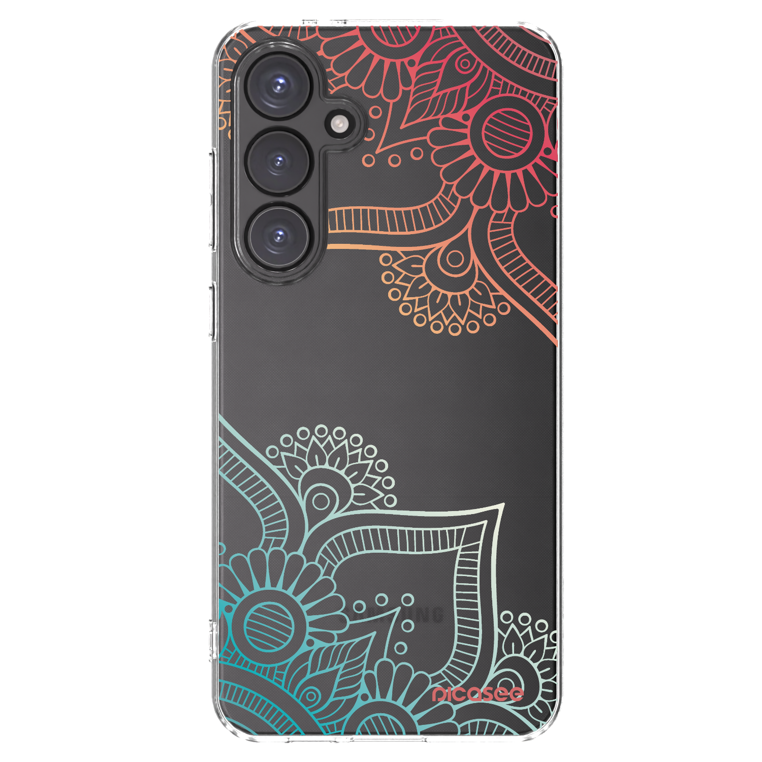Picasee silikonski prozorni ovitek za Samsung Galaxy S24 FE S721B - Flowers pattern