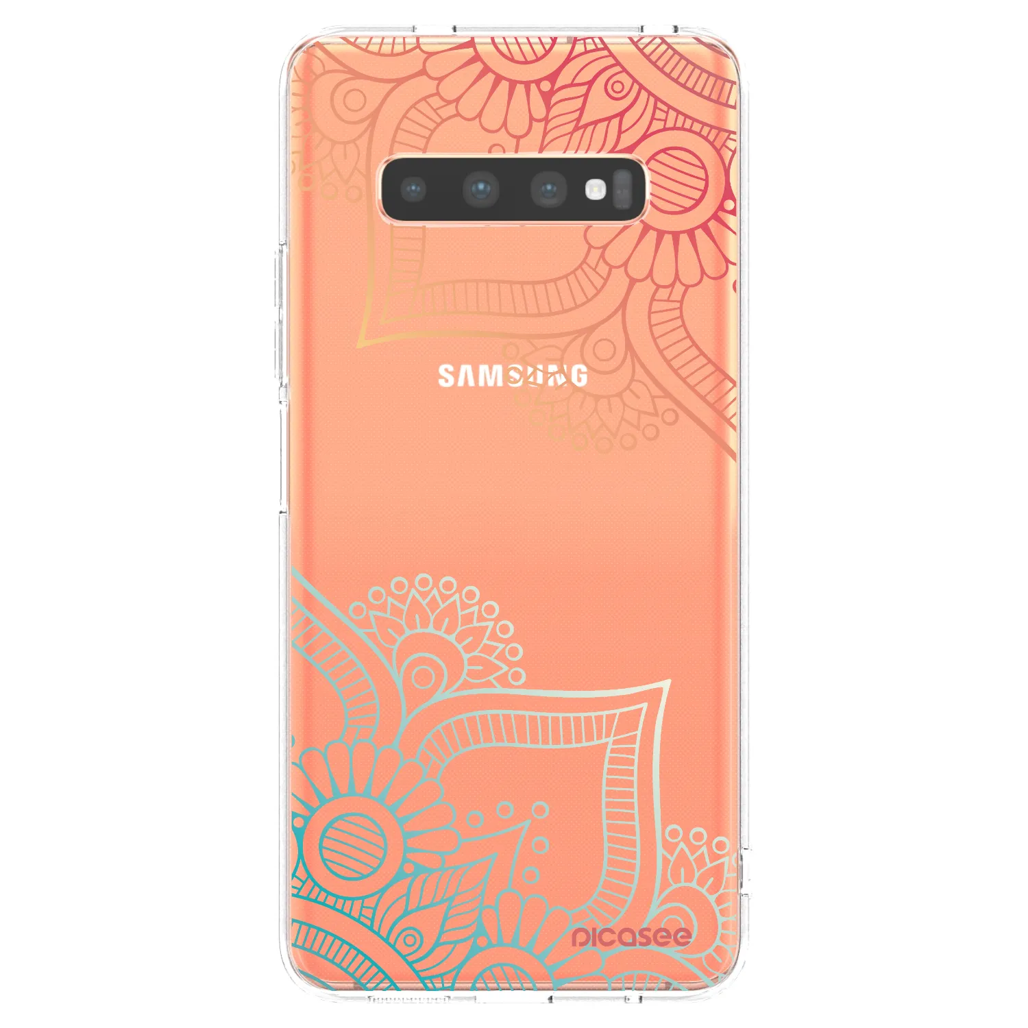 Picasee silikonski prozorni ovitek za Samsung Galaxy S10 Plus G975 - Flowers pattern