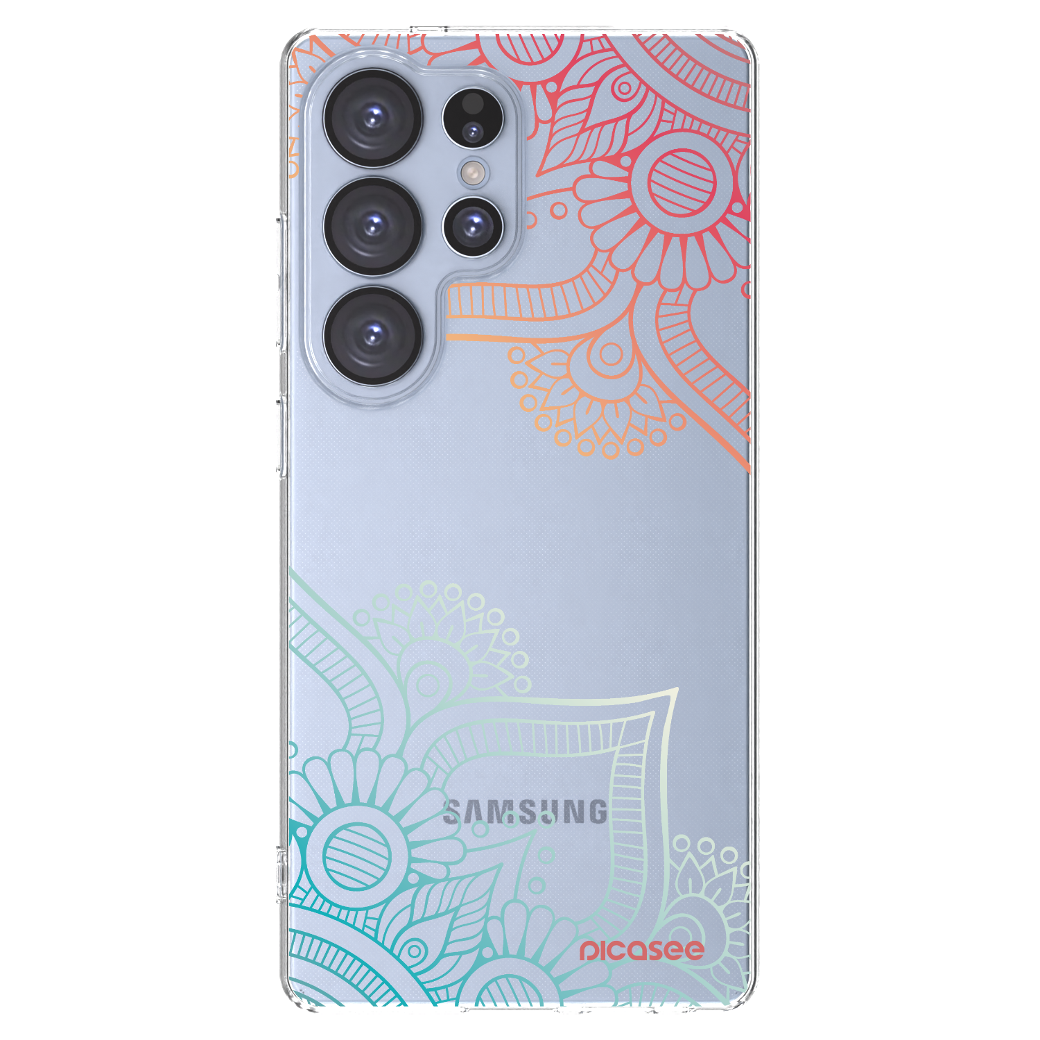 Picasee silikonski prozorni ovitek za Samsung Galaxy S25 Ultra 5G - Flowers pattern