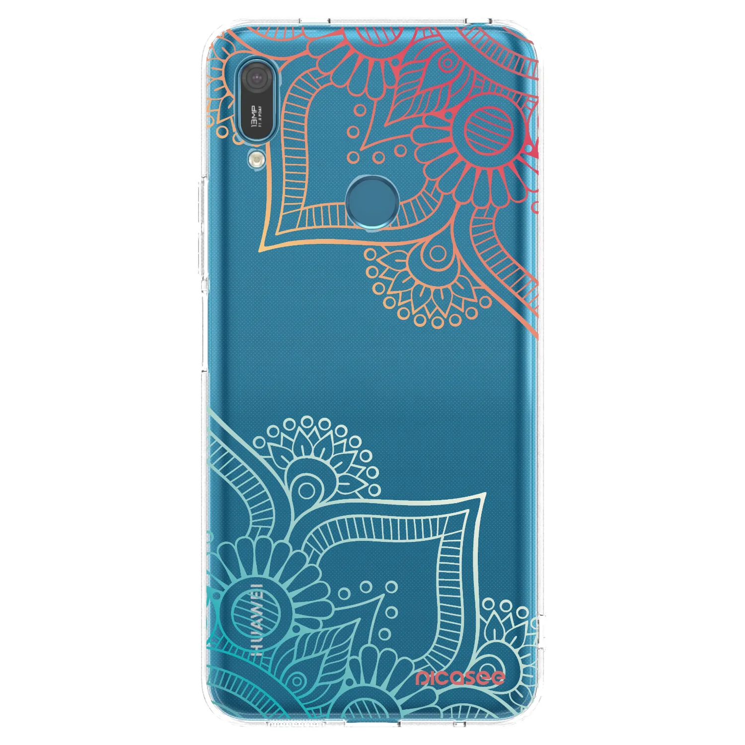 Picasee silikonski prozorni ovitek za Huawei Y7 2019 - Flowers pattern